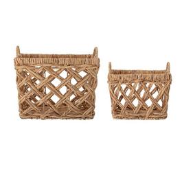 Bloomingville Wicker Water Hyacinth Baskets - Set of 2