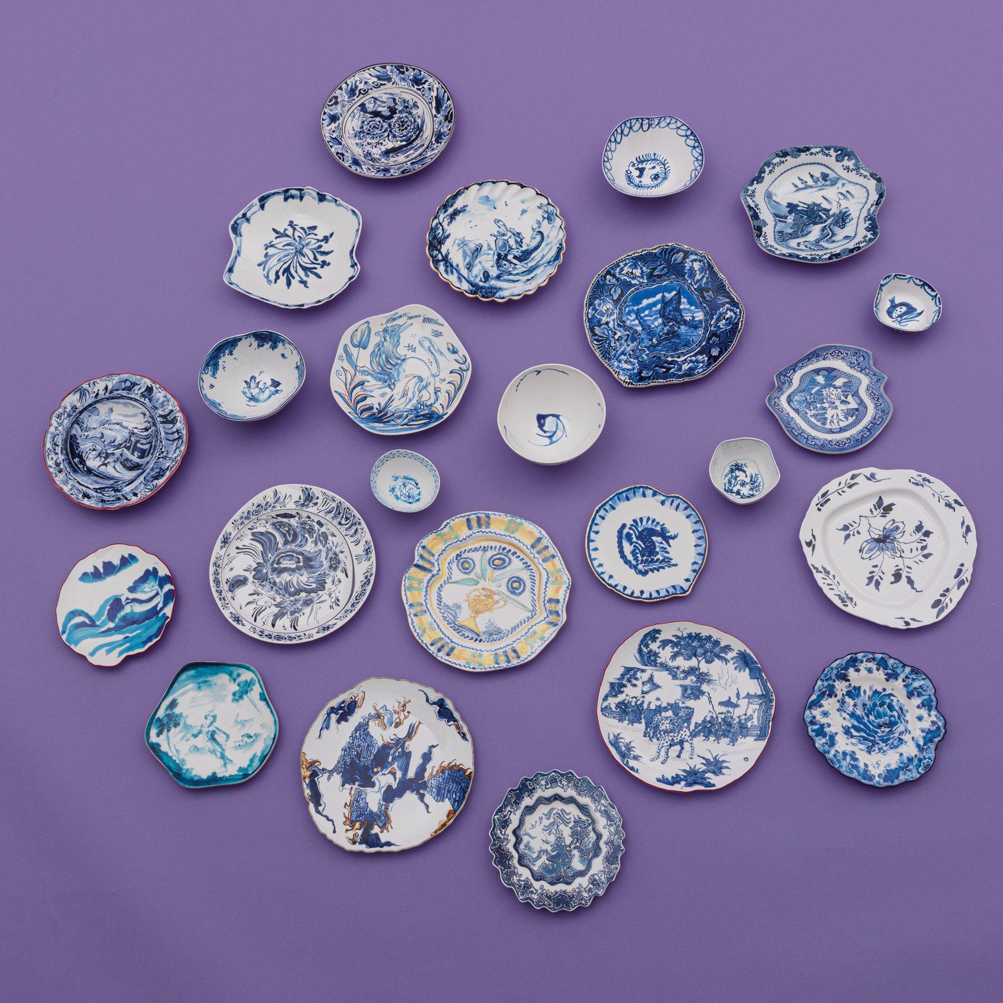 Blue/ White - Seletti - Classics on Acid Porcelain Side Plate - 2