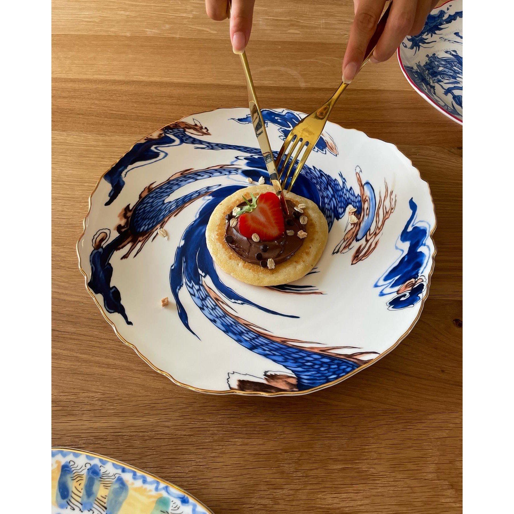 Blue/ White - Seletti - Classics on Acid Porcelain Side Plate - 5
