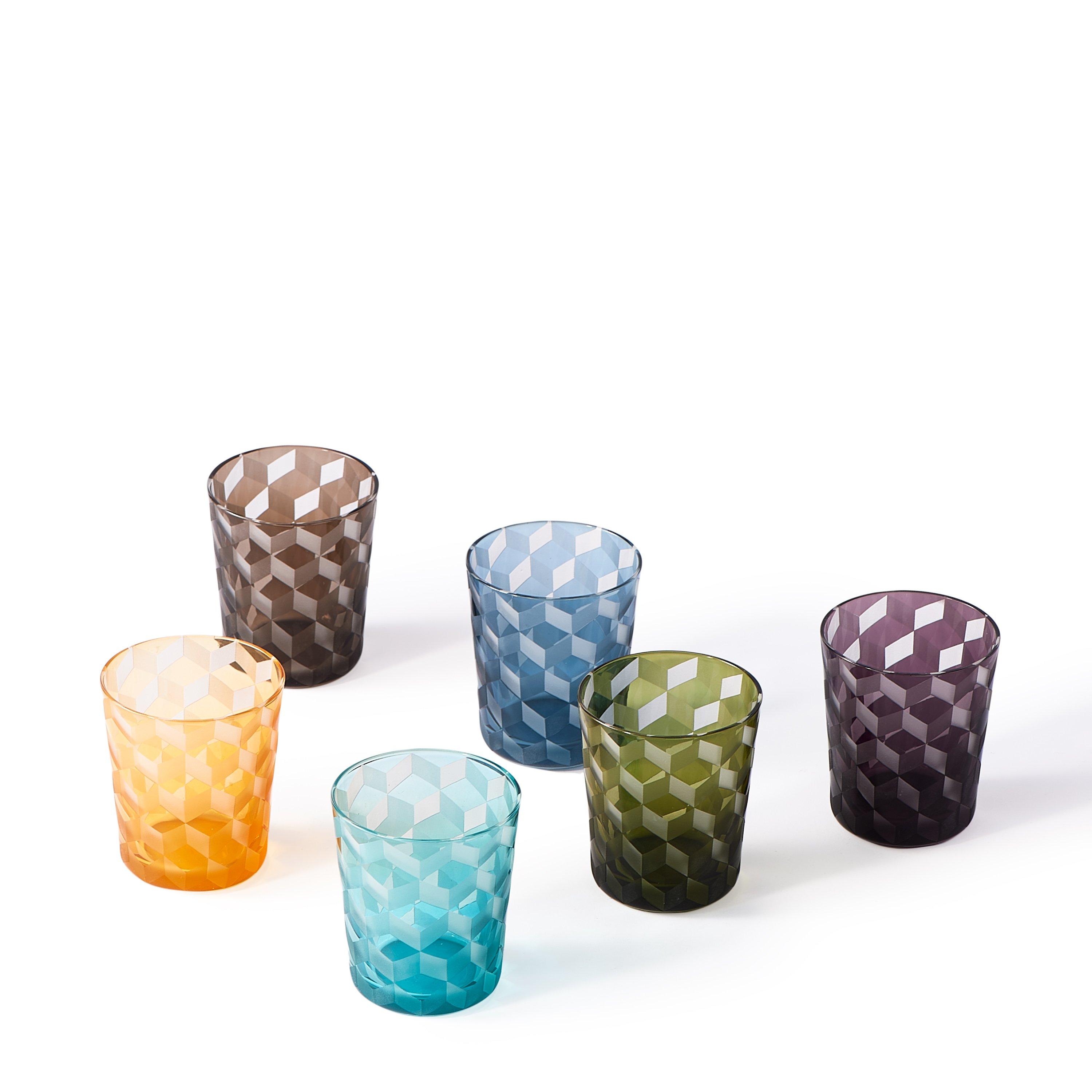 Multicoloured - Pols Potten - PolsPotten Tumbler Blocks - Multicoloured - Set of 6 - 1