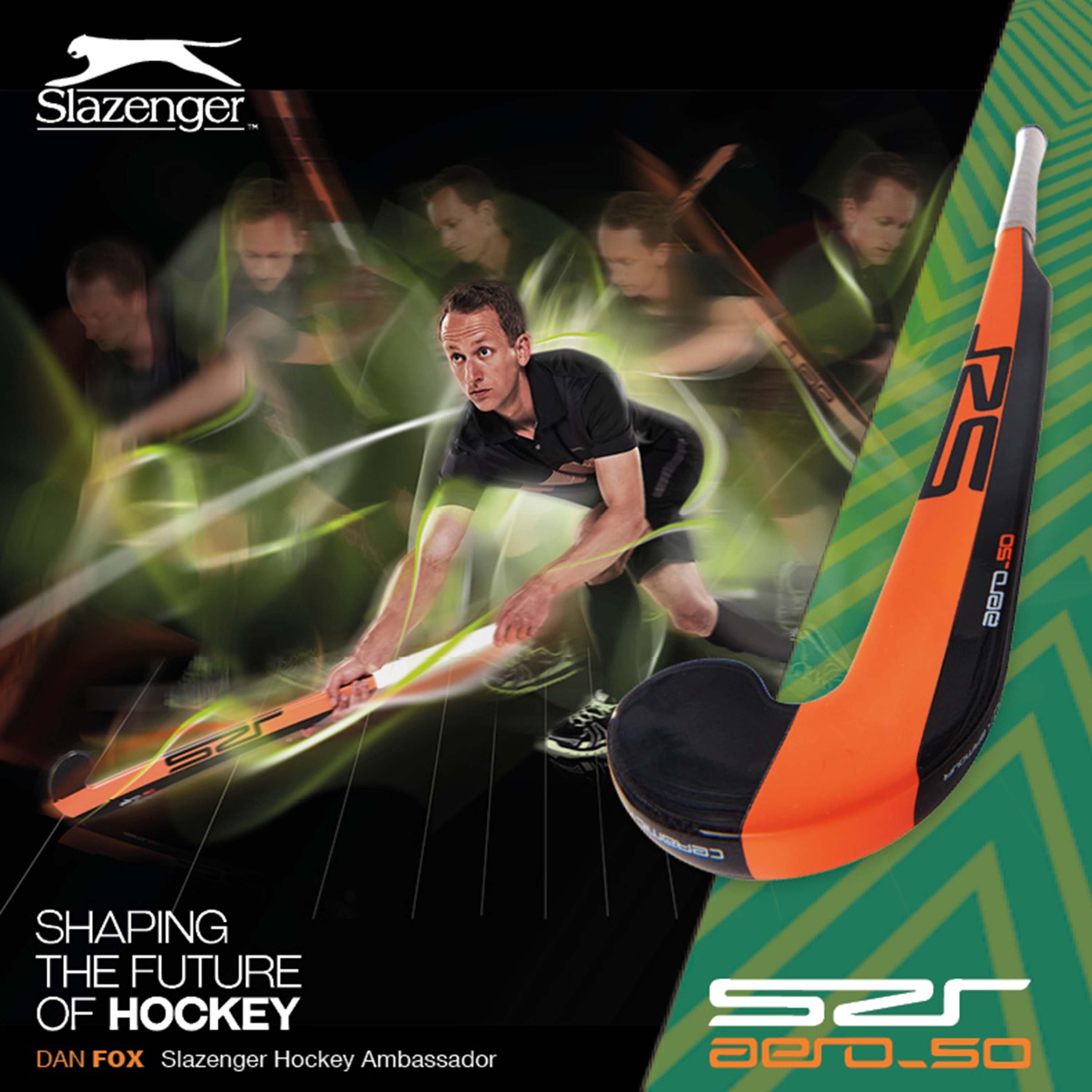 Black - Slazenger - Aero 50 Hockey Stick - 7