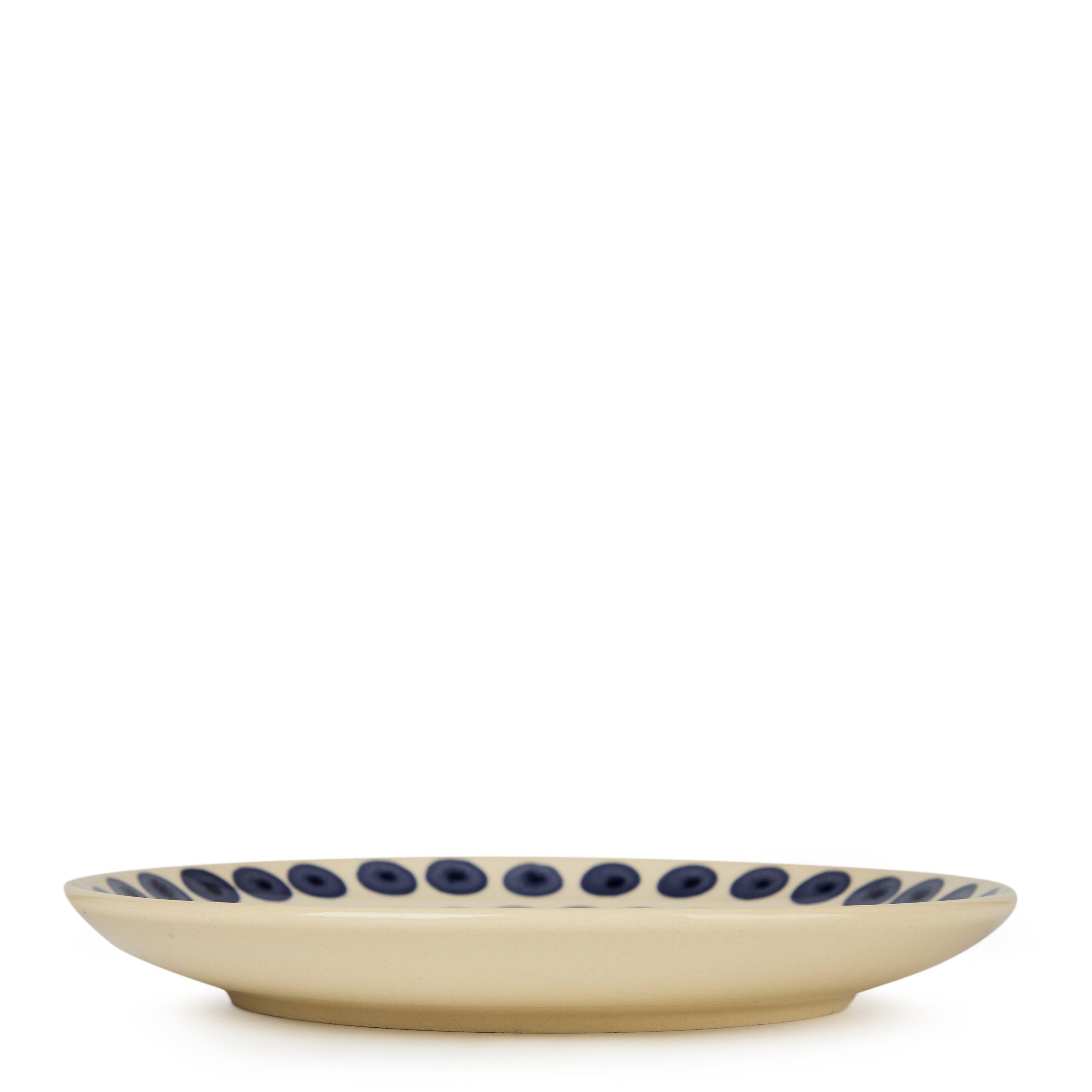 Blue/ Orange - Bloomingville - Pattern Ceramic Side Plate - 2