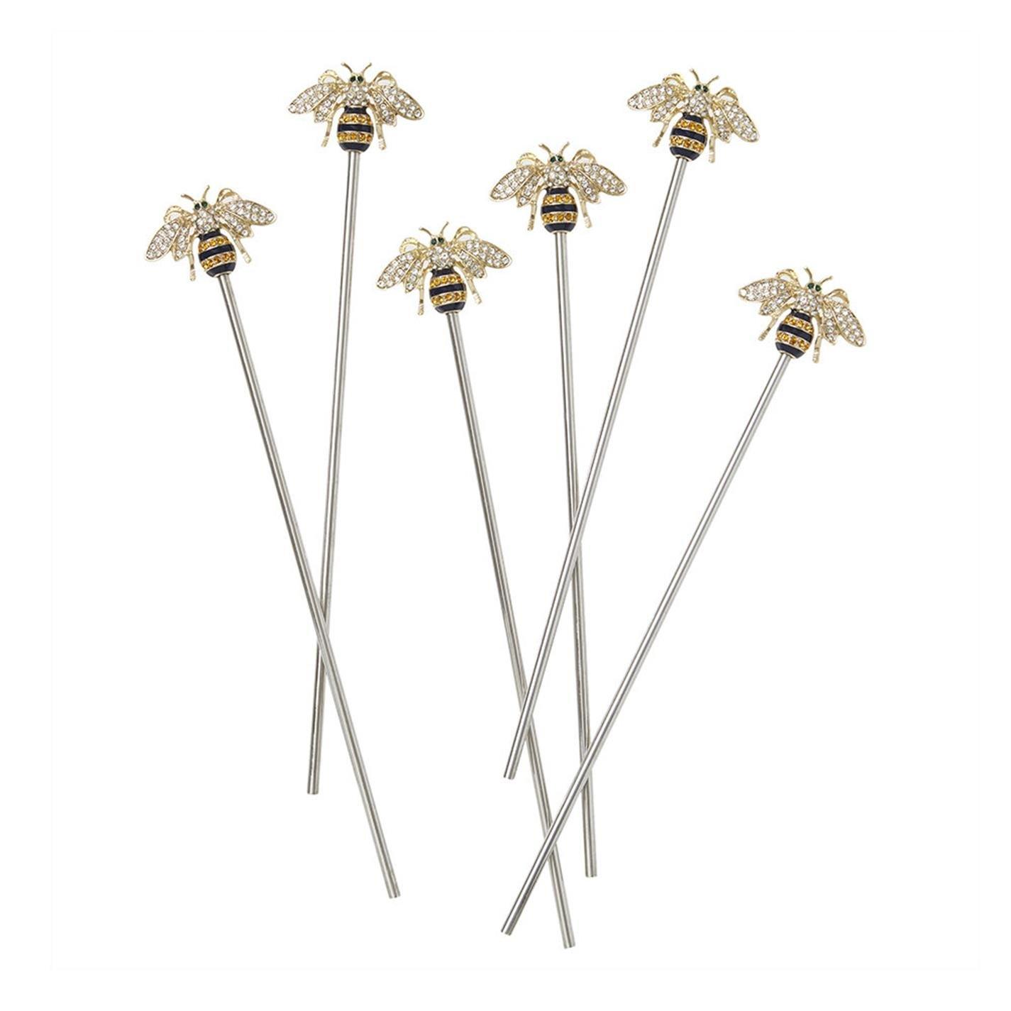Joanna Buchanan Stripey Bee Swizzle Sticks - Set of 6