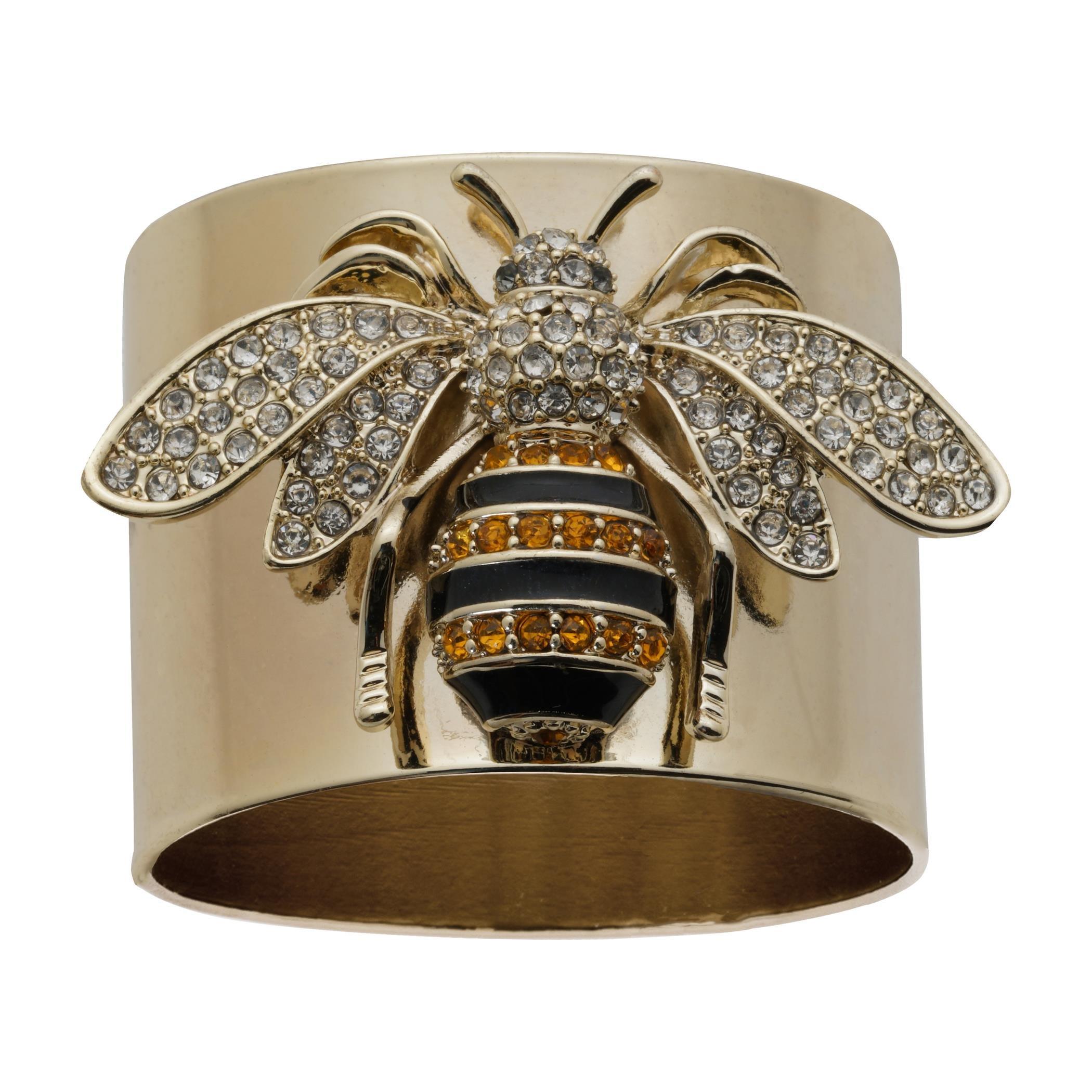 Gold - Joanna Buchanan - Stripey Bee Napkin Ring - 2
