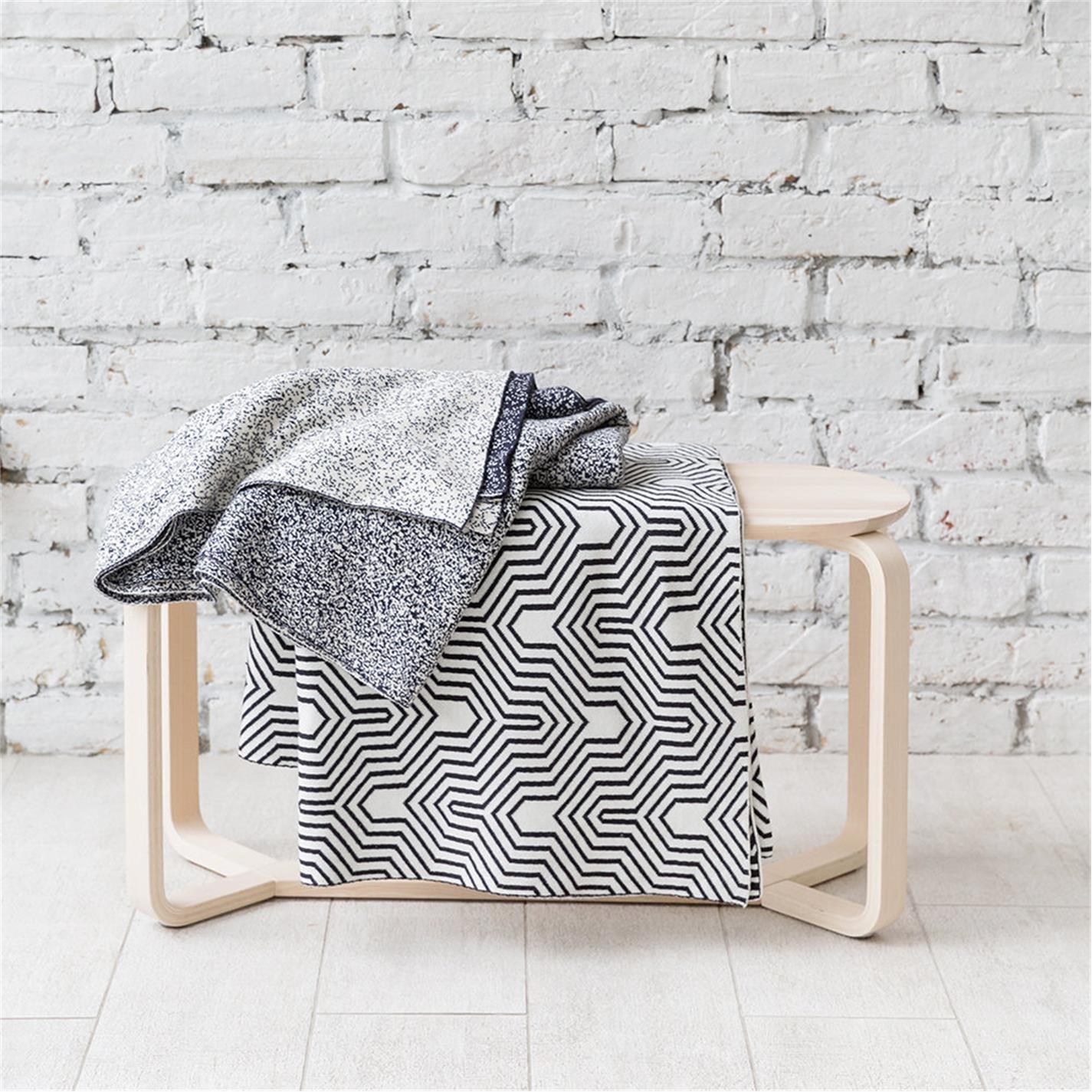 Black/White - Luxe - Speckled Knitted Throw - 2