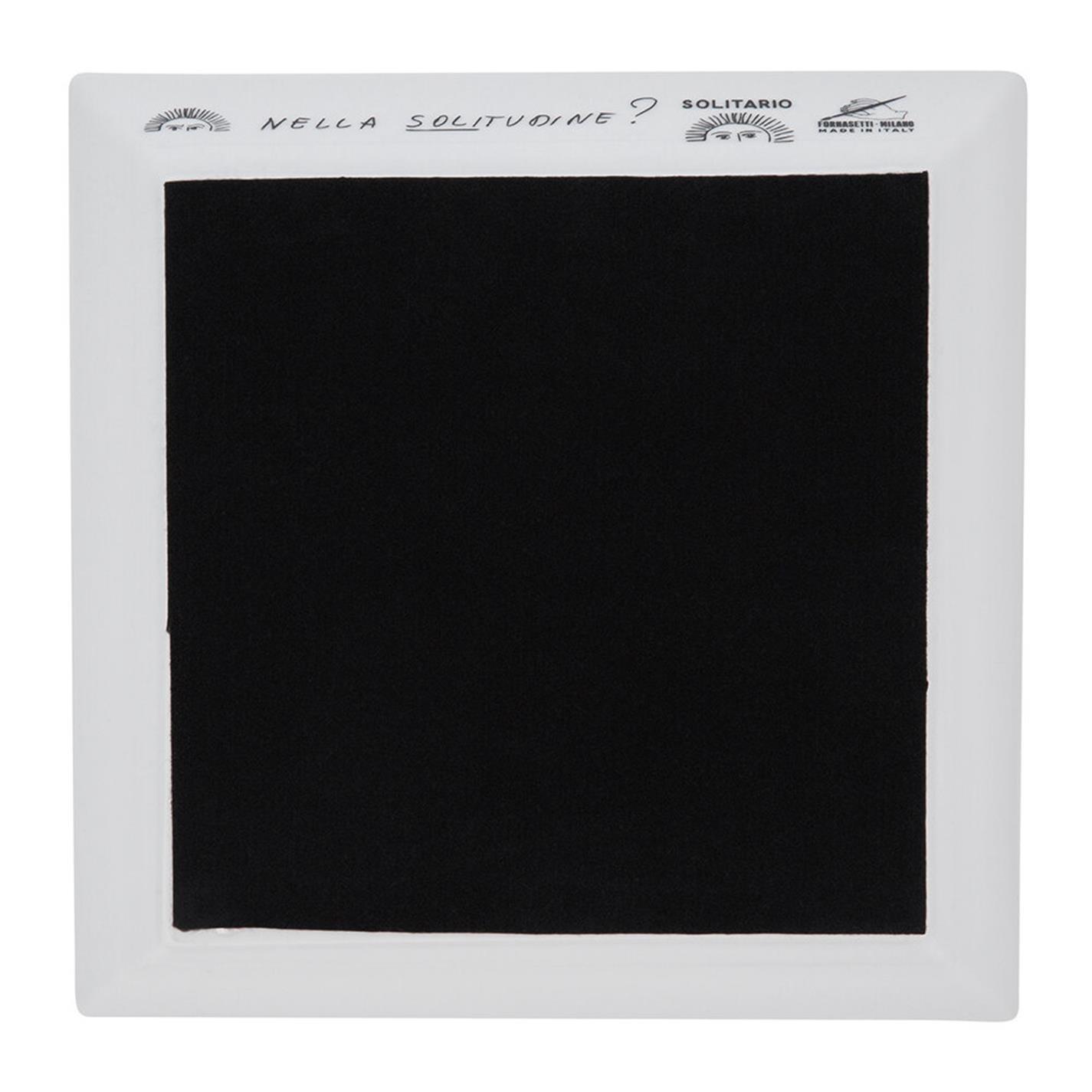 White/Black - Fornasetti - Solitario Corner Square Plate - 4