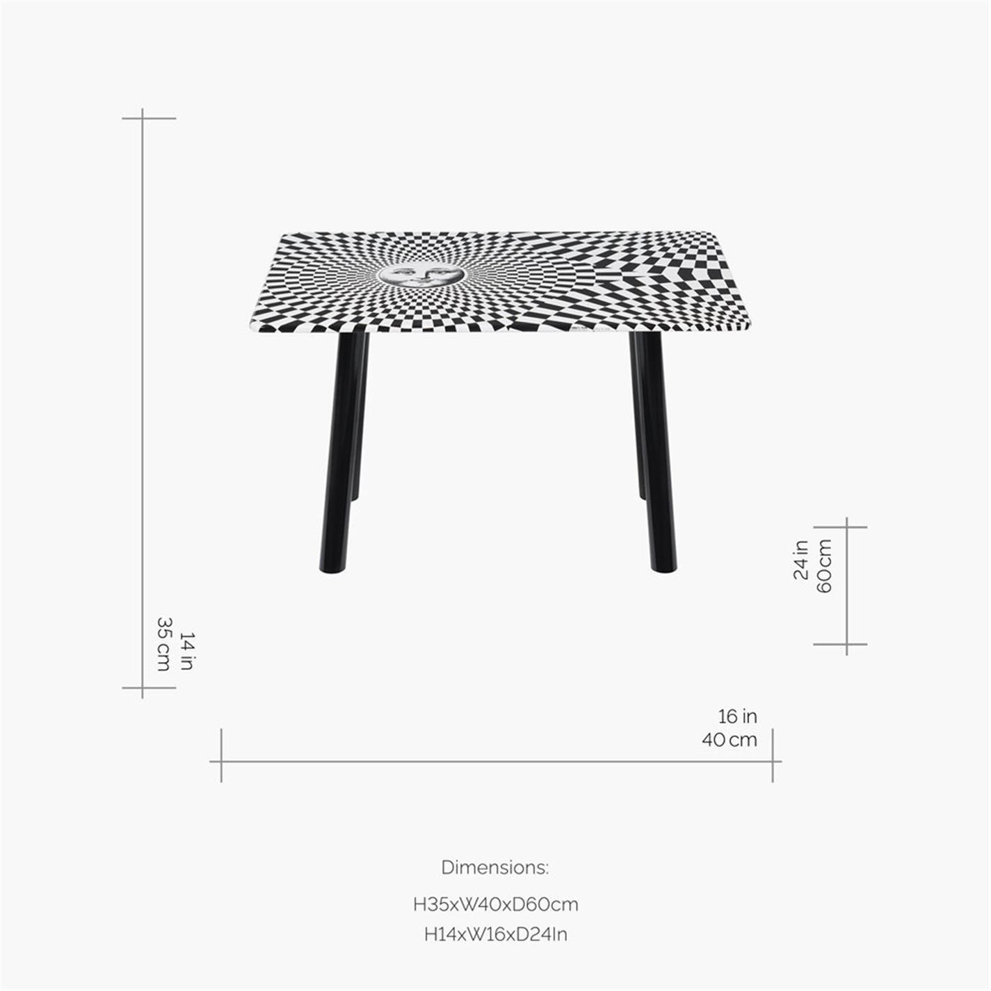Black and White - Fornasetti - Solecentrismo Table - 40x60cm - 3