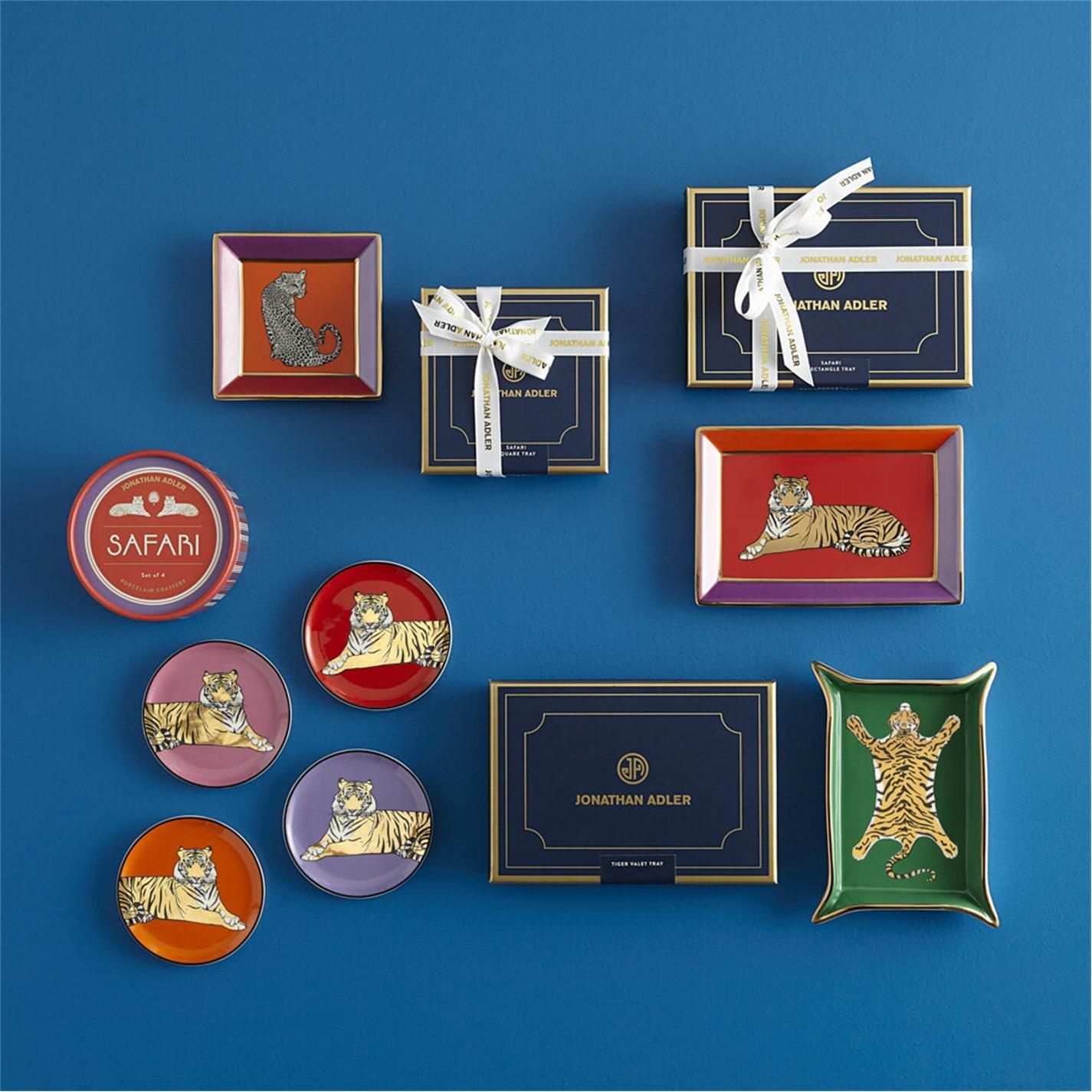 Orange/Purple - Jonathan Adler - JonathanAdler Safari Square Tray - 2