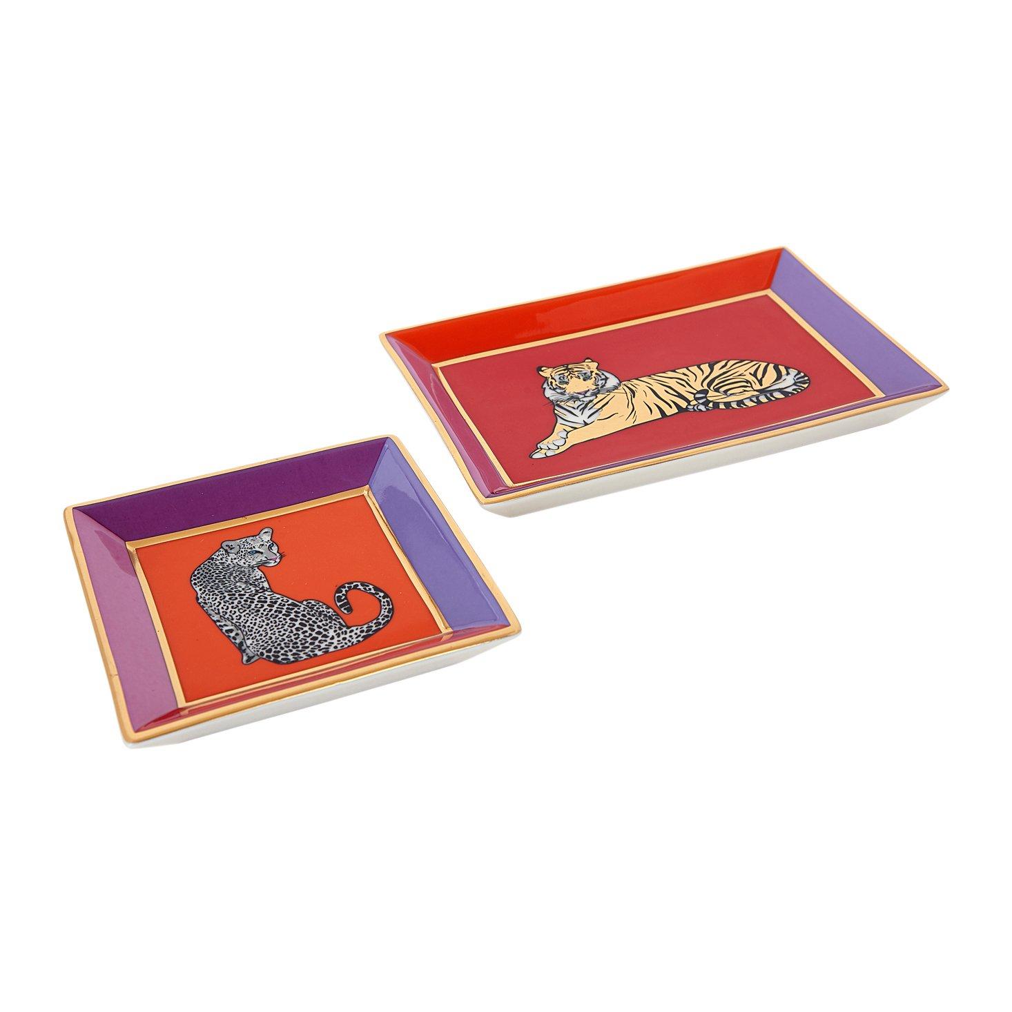 Orange/Purple - Jonathan Adler - JonathanAdler Safari Square Tray - 4