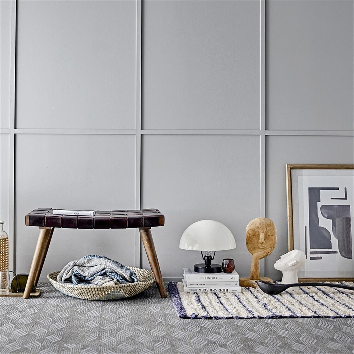 Beige - Bloomingville - Recycled Wood Face Ornament - 5