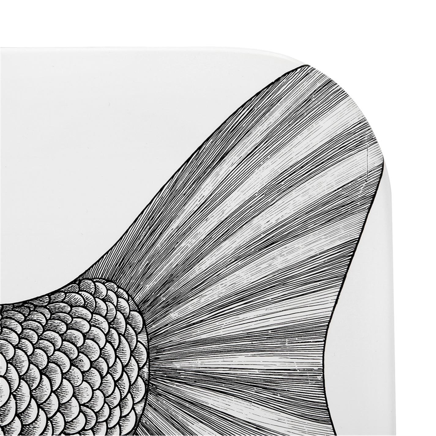 Black and White - Fornasetti - Pesce Tray - 25x60cm - 3