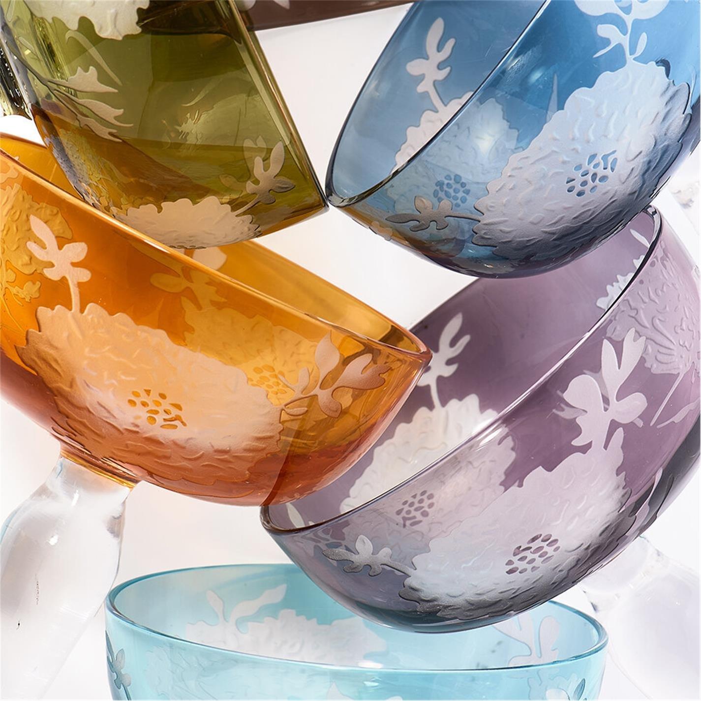 Multi - Pols Potten - PolsPotten Peony Multicolour Coupe Glasses - 11