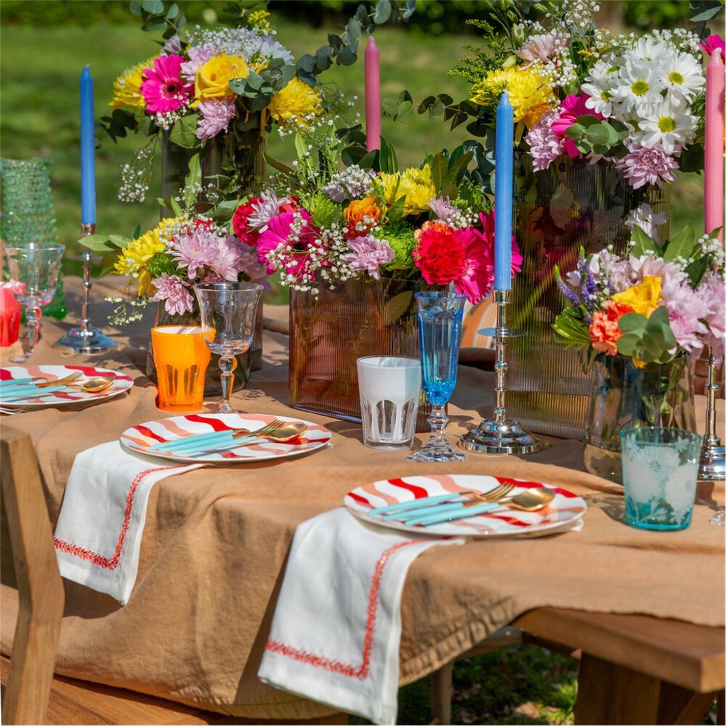 Multicoloured - Pols Potten - PolsPotten Peony Glass Tumblers - Set of 6 - 2