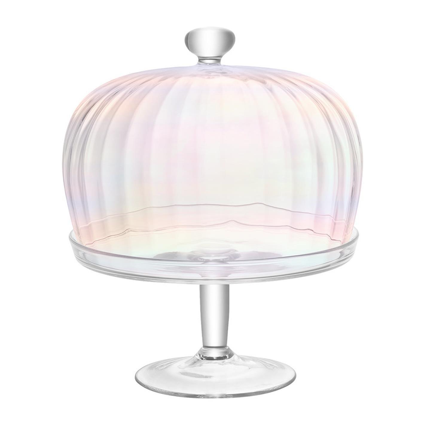 Clear - LSA - Pearl Blown Glass Stand and Dome - 1