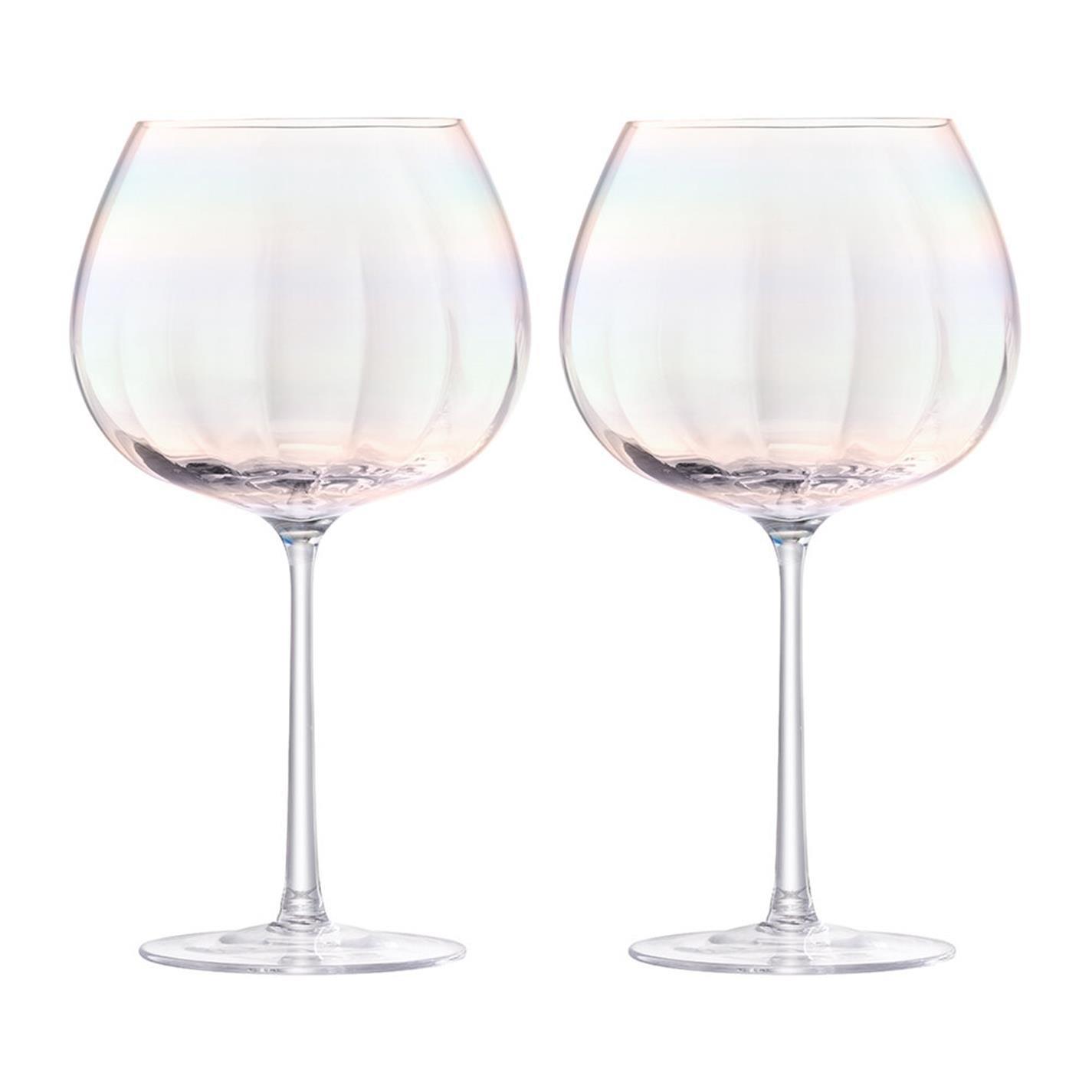 Clear - LSA - Pearl Blown Glass Balloon Goblet - 1