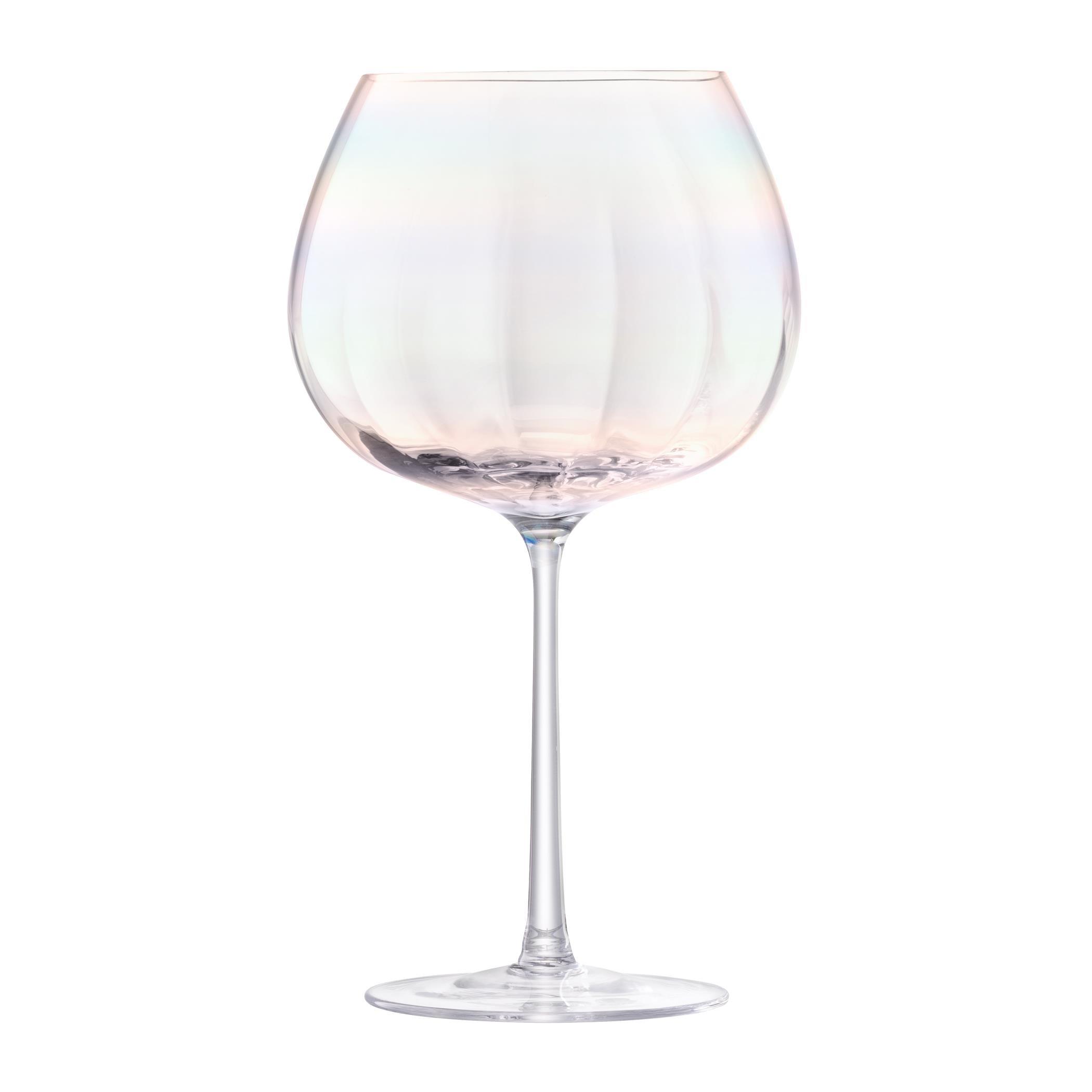 Clear - LSA - Pearl Blown Glass Balloon Goblet - 4