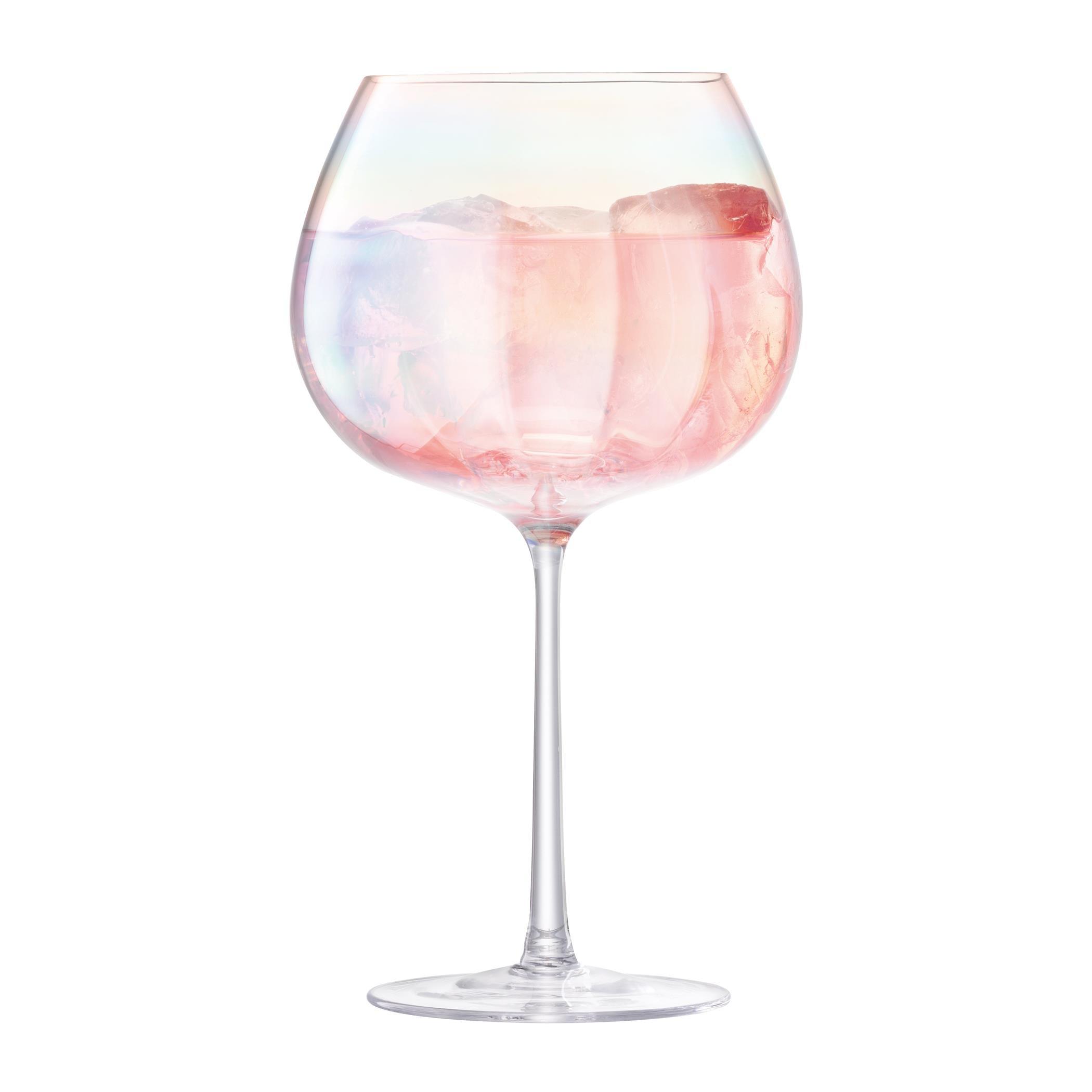 Clear - LSA - Pearl Blown Glass Balloon Goblet - 5