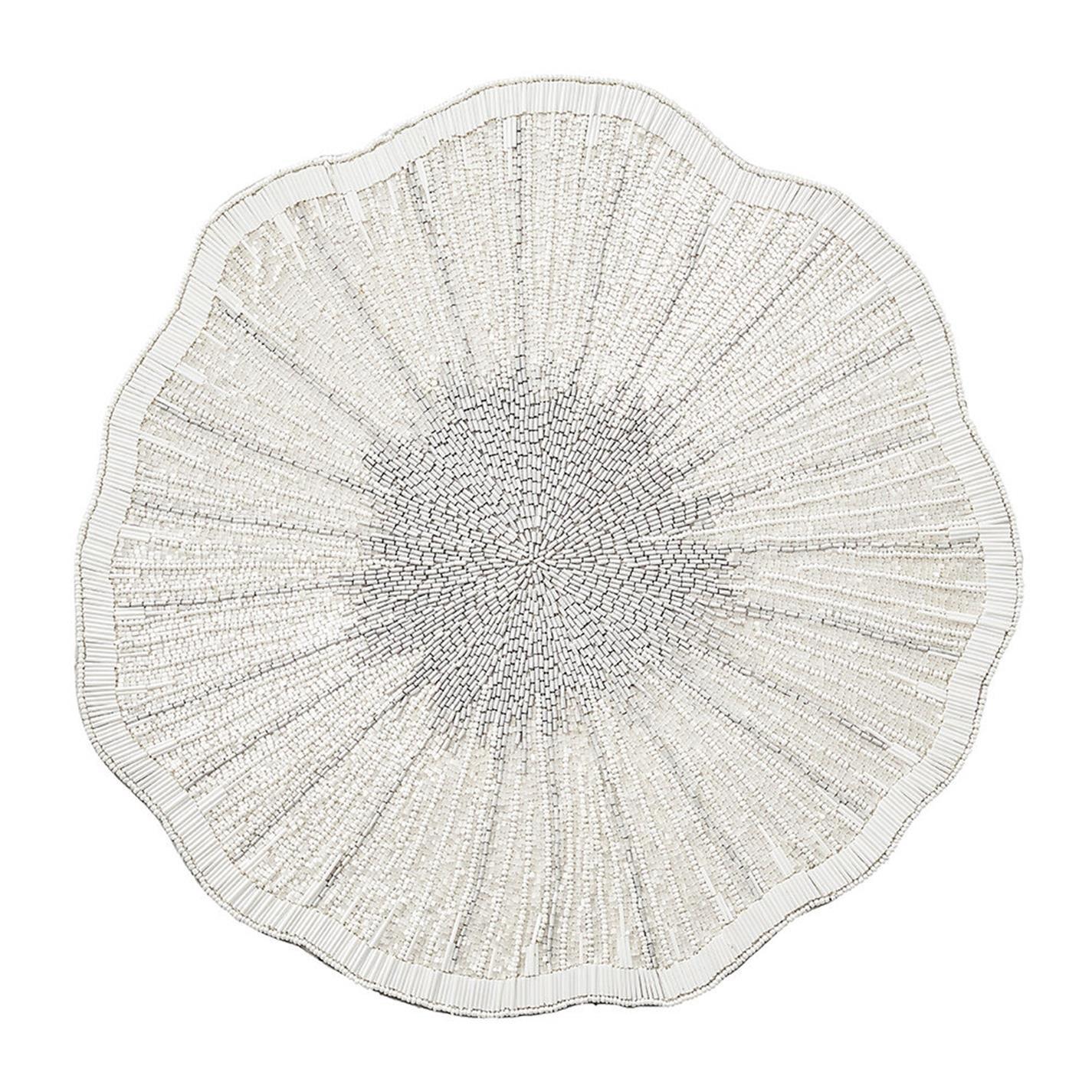 White/Gray - Kim Seybert - KimSeybert Nova Placemat - Set of 2 - 1