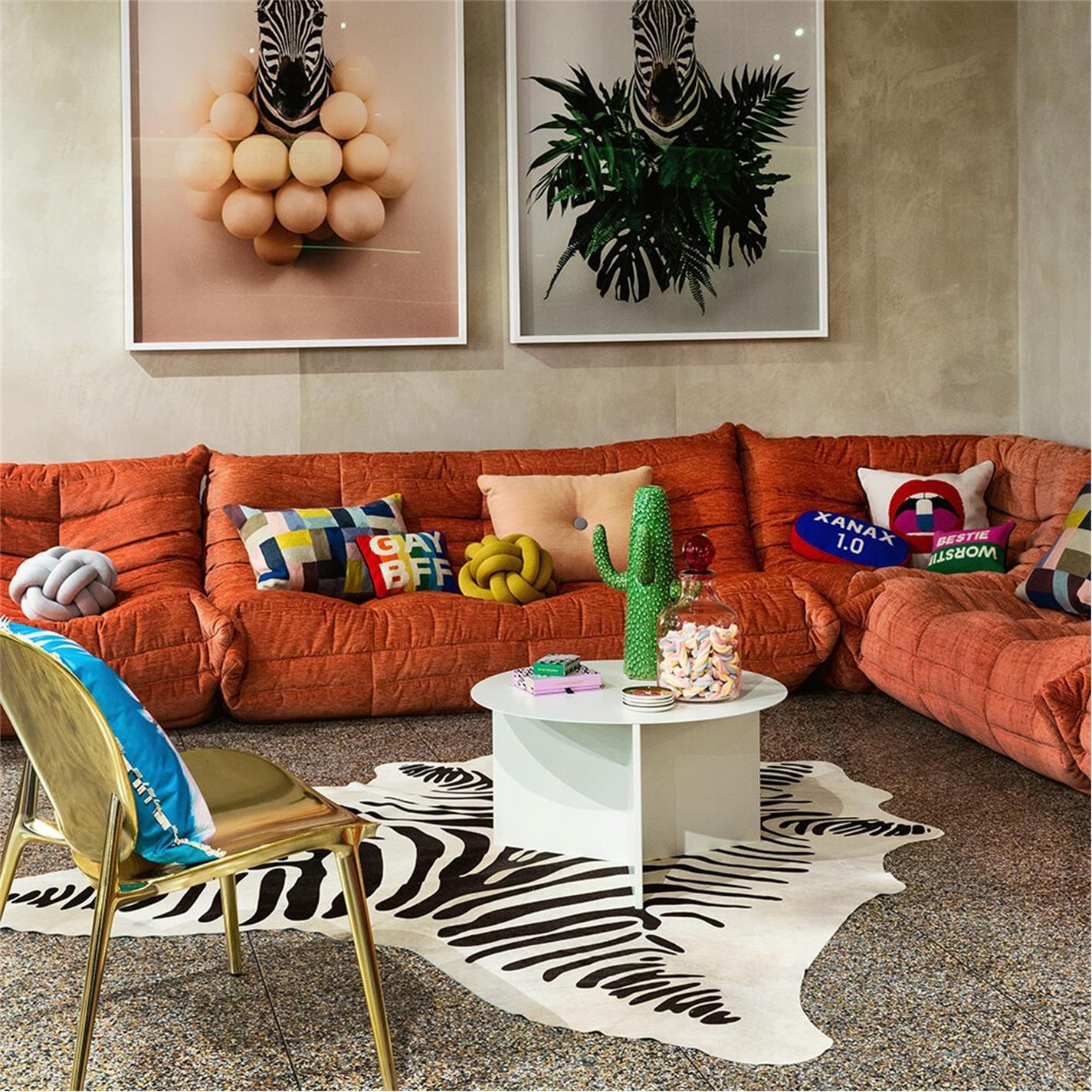 Lips Full - Jonathan Adler - JonathanAdler Needlepoint Cushion - 45x45cm - 8