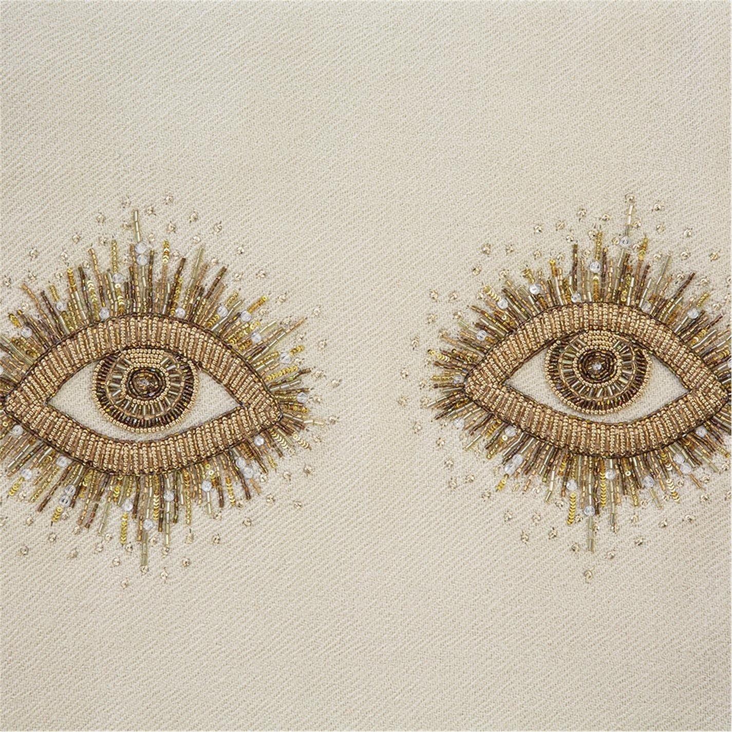 Cream/Gold - Jonathan Adler - JonathanAdler Muse Eyes Throw - 3