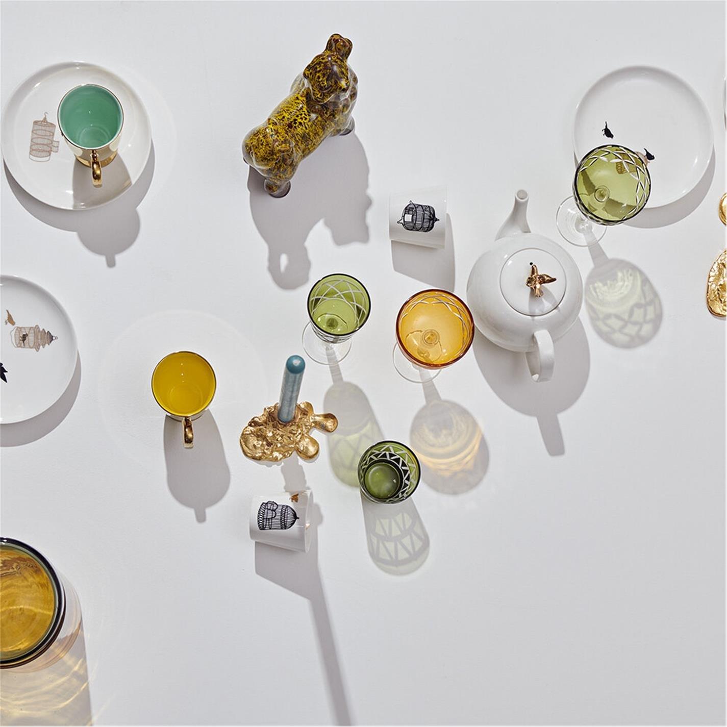 Multicoloured - Pols Potten - PolsPotten Mixed Cuttings Coupe Glasses - 12