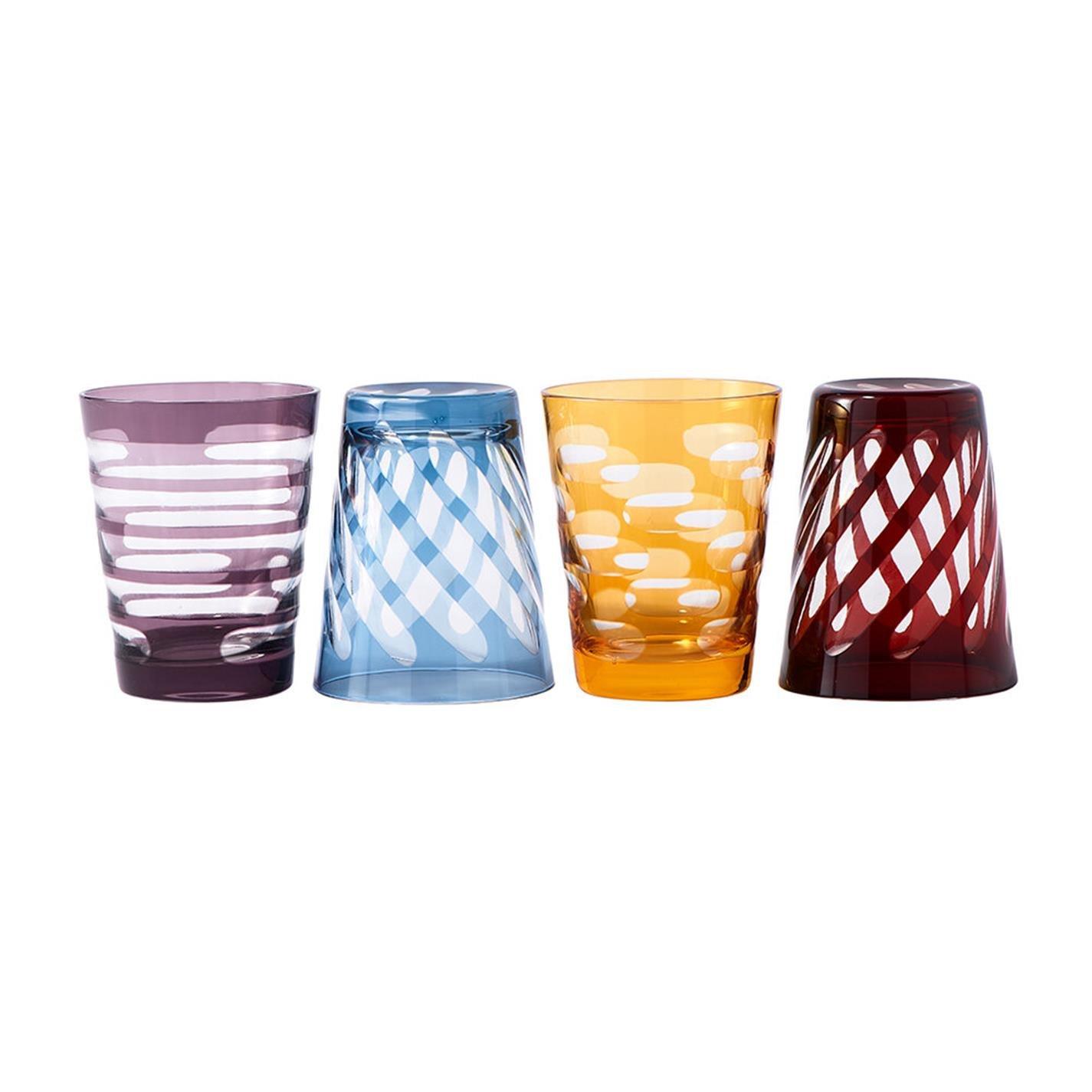 Multicoloured - Pols Potten - PolsPotten Mixed Tubular Glass Tumblers - 2