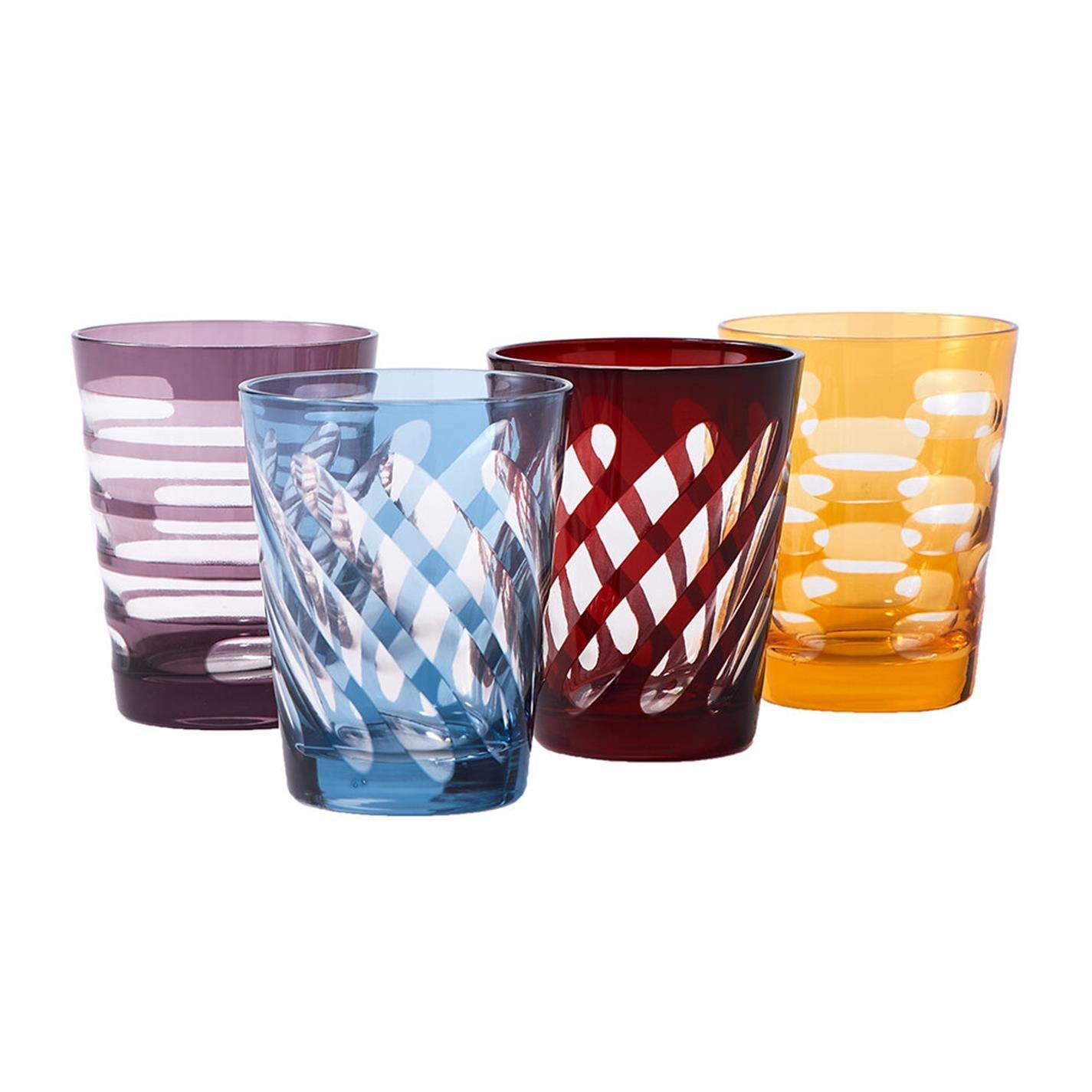 Multicoloured - Pols Potten - PolsPotten Mixed Tubular Glass Tumblers - 3