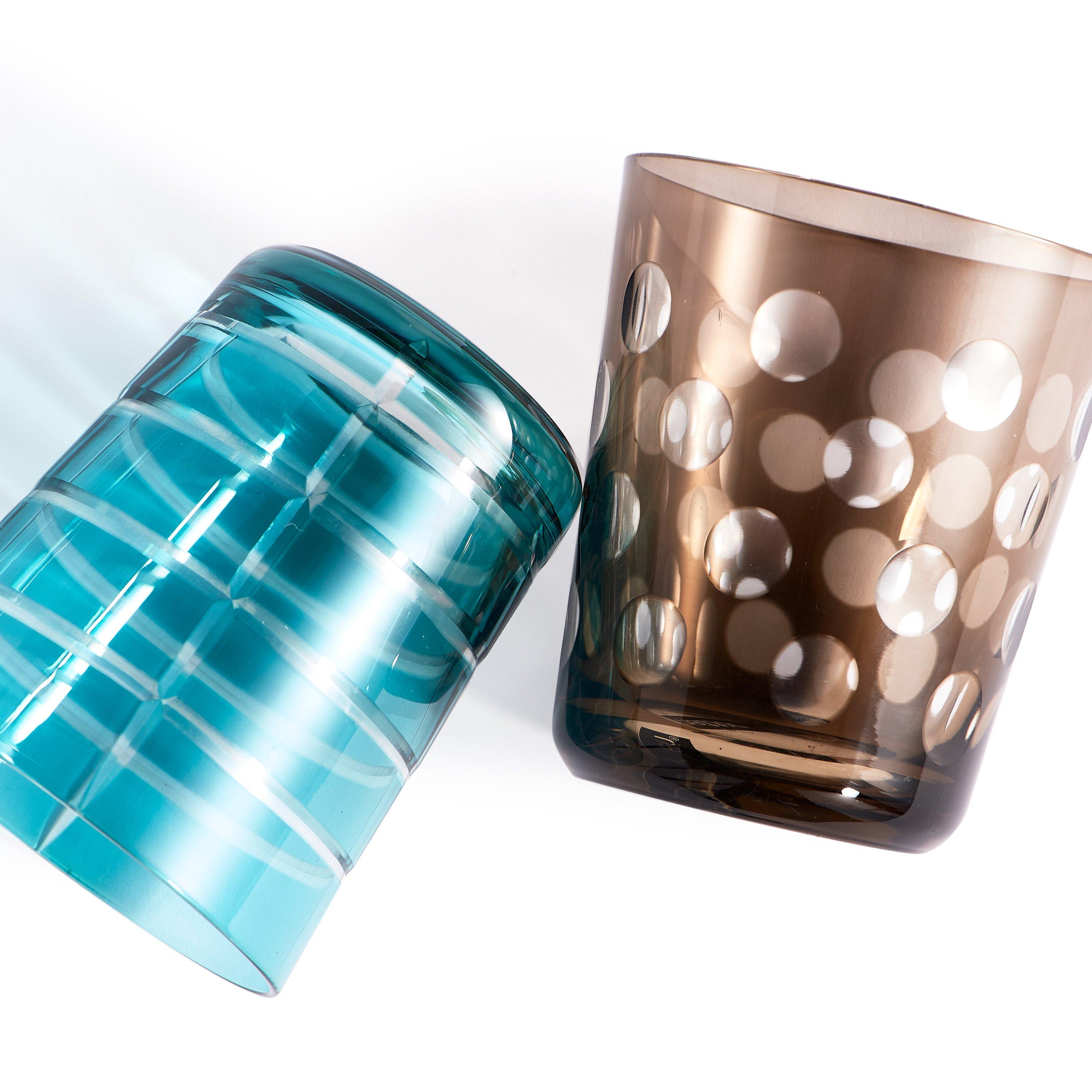 Multicoloured - Pols Potten - Mixed Cuttings Glass Tumblers - Set of 6 - 9