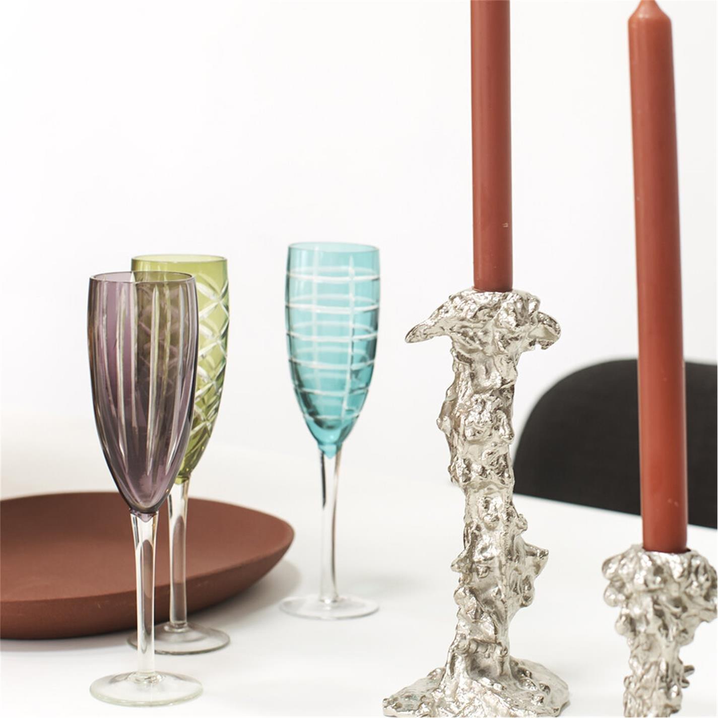 Multicoloured - Pols Potten - PolsPotten Mixed Cuttings Champagne Glasses- Set of 6 - 2