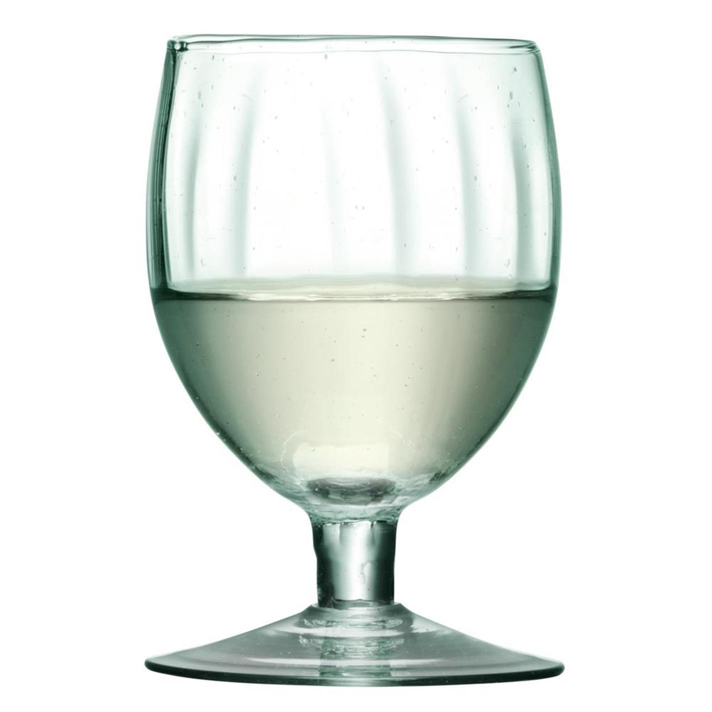 Turquoise - LSA - Mia Partial Optic Wine Glasses - Set of 4 - 2