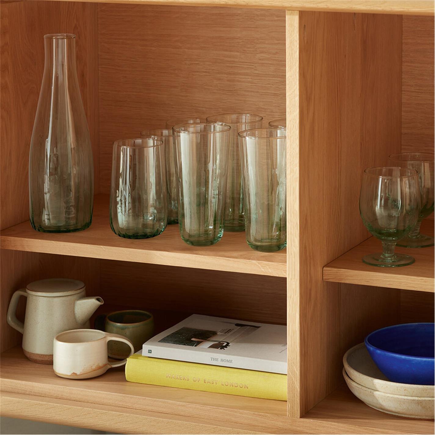 Turquoise - LSA - LSA Mia Partial Optic Water Carafe - 2