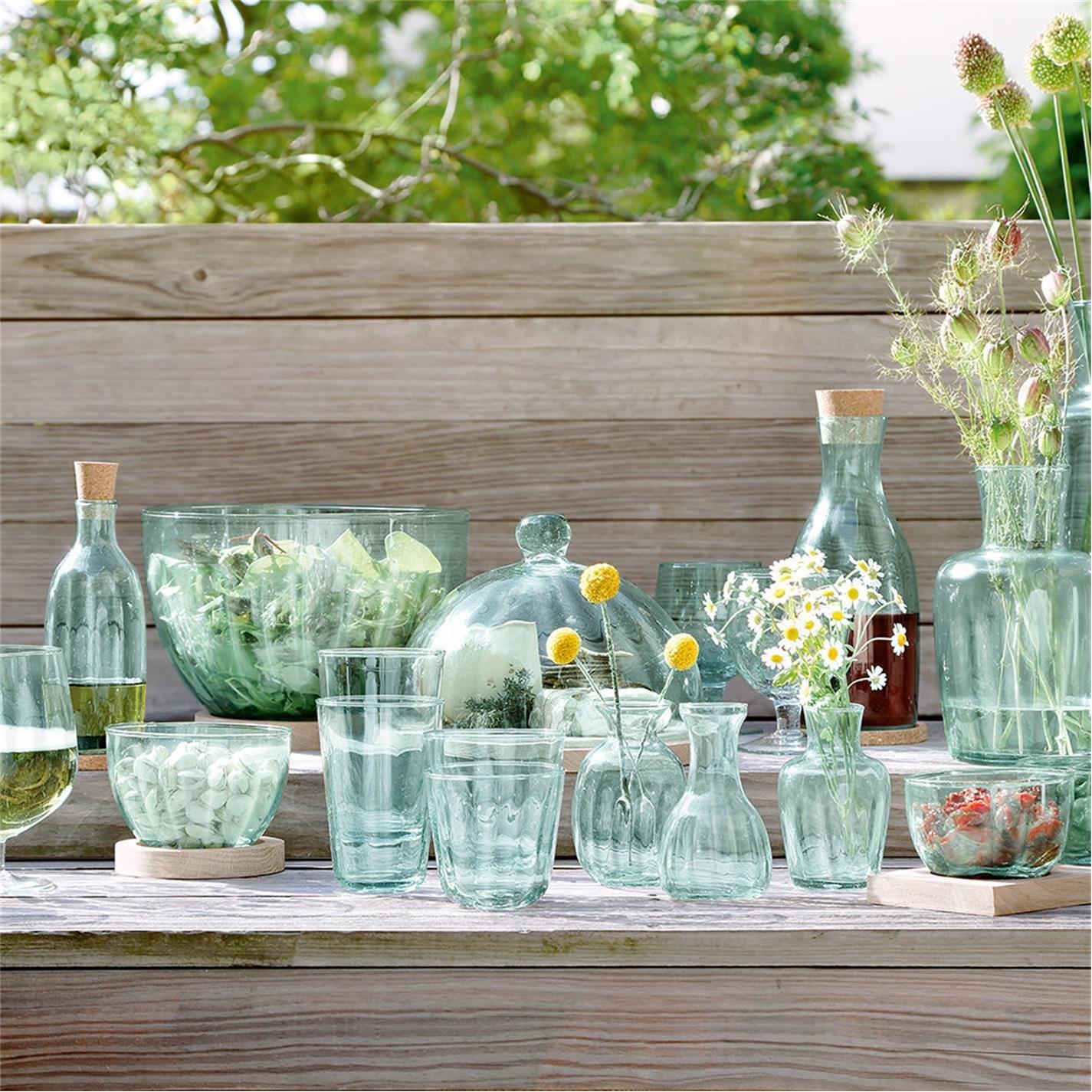 Turquoise - LSA - Mia Partial Optic Tumblers - Set of 4 - 2