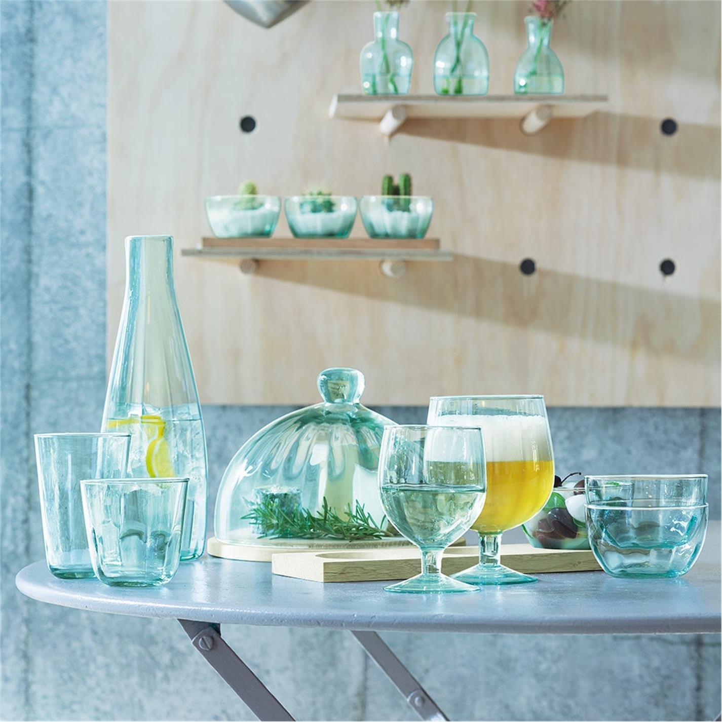 Turquoise - LSA - Mia Partial Optic Tumblers - Set of 4 - 3