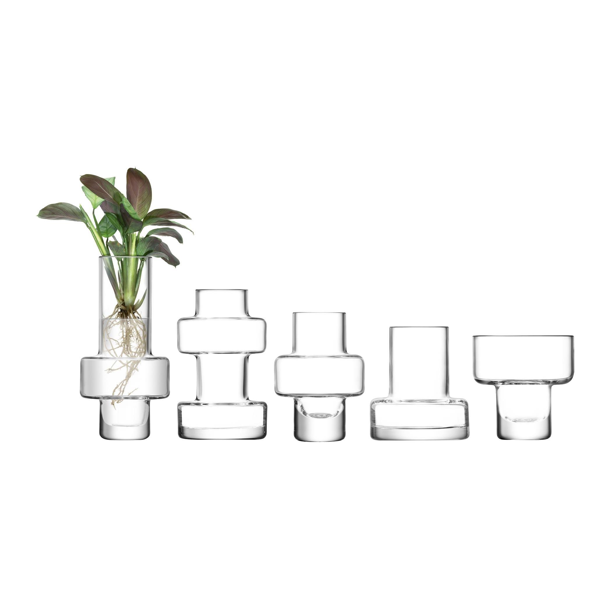 Clear - LSA - Metropole Five Mini Vase Set - 3