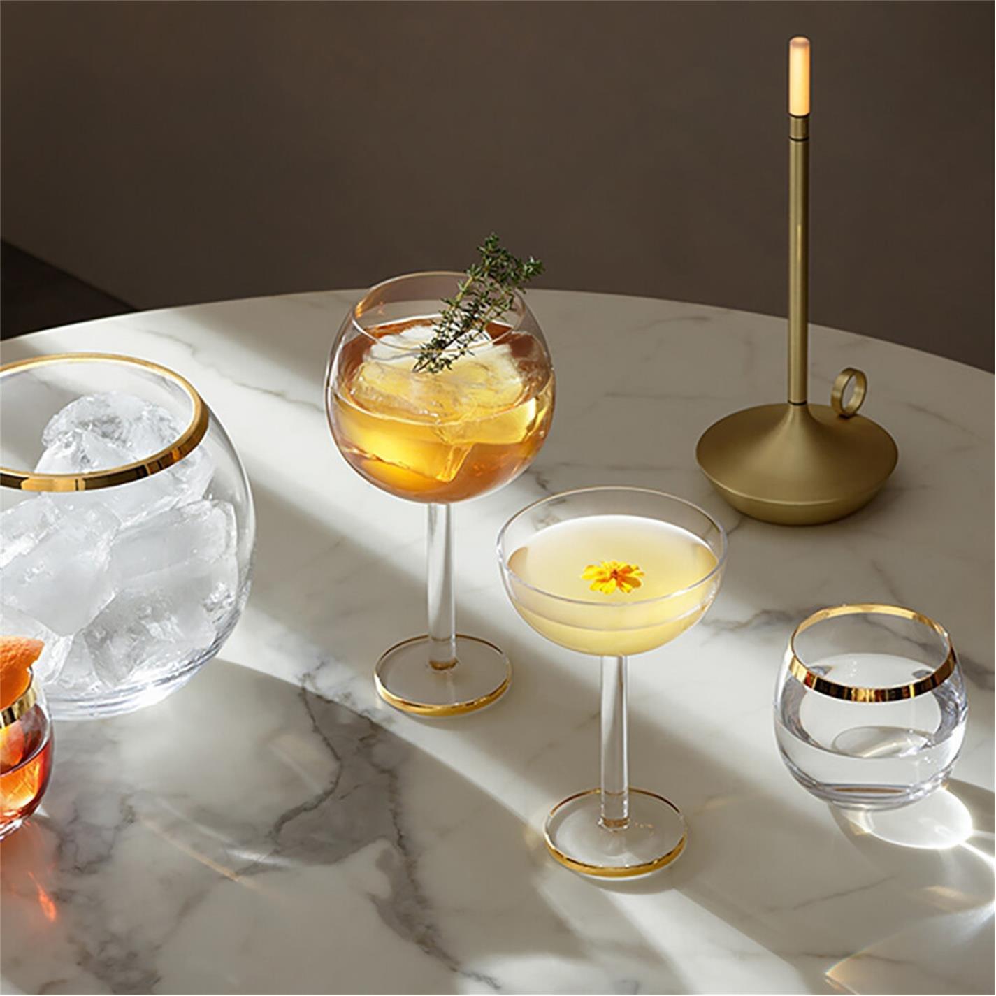 Clear/Gold - LSA - Luca Wine Goblet - Set of 2 - 7