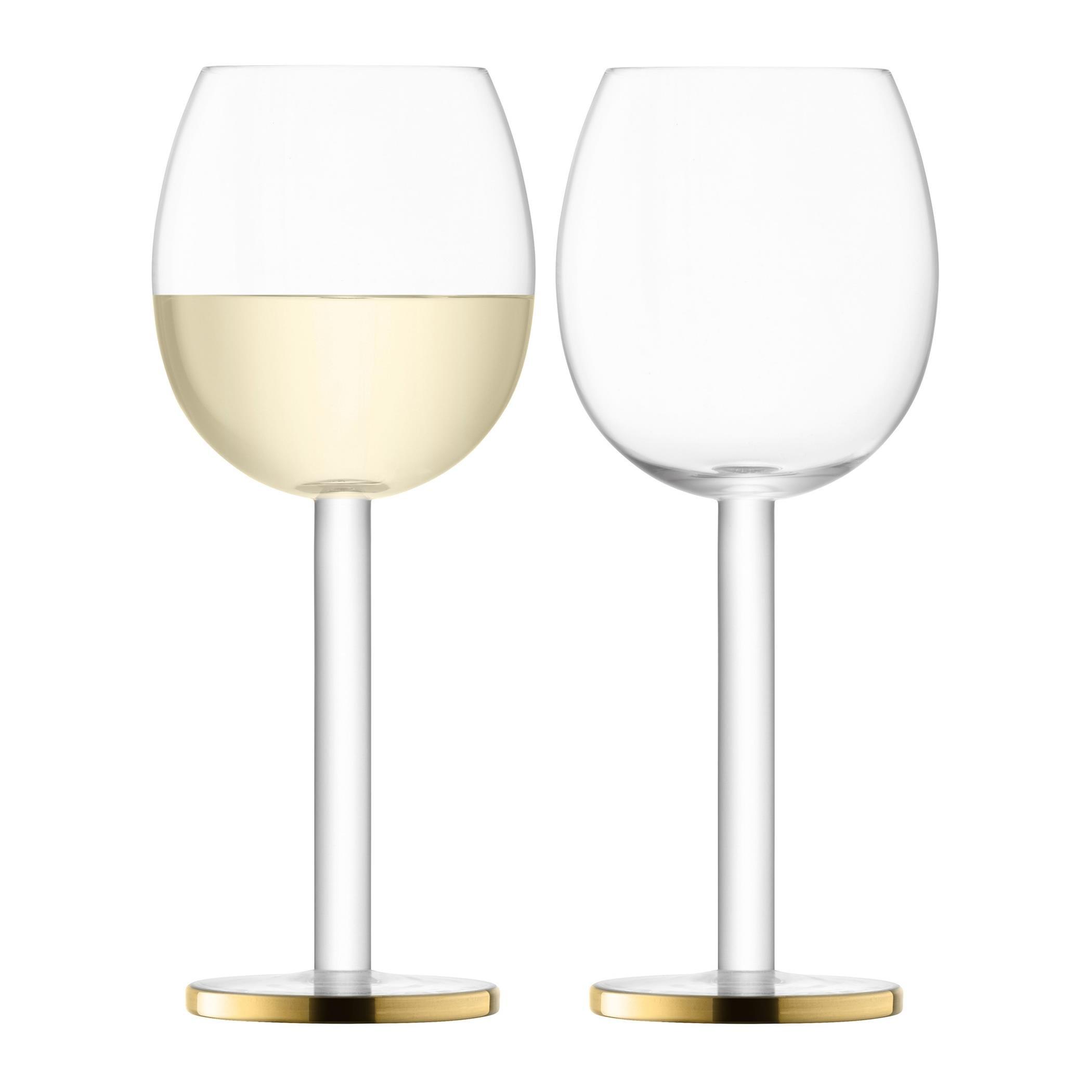 Clear/Gold - LSA - Luca Wine Glass - Set of 2 - 1