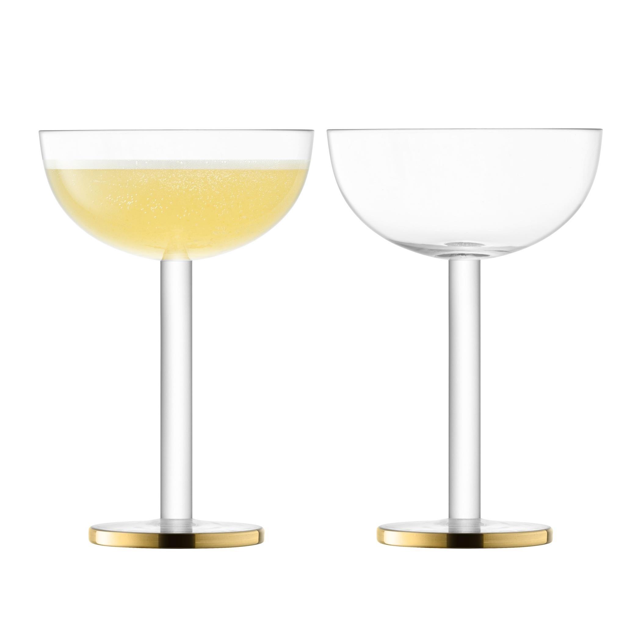 Clear/Gold - LSA - Luca Champagne Coupe - Set of 2 - 1