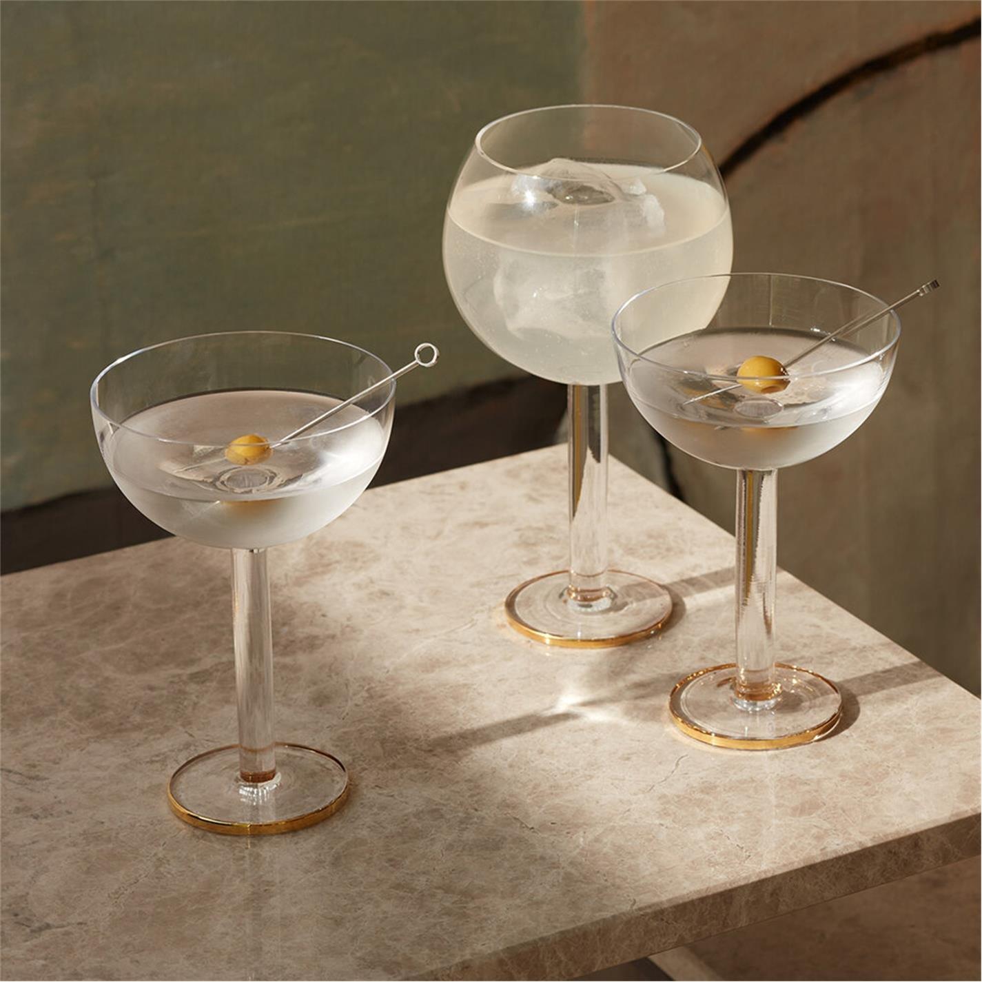 Clear/Gold - LSA - Luca Champagne Coupe - Set of 2 - 2
