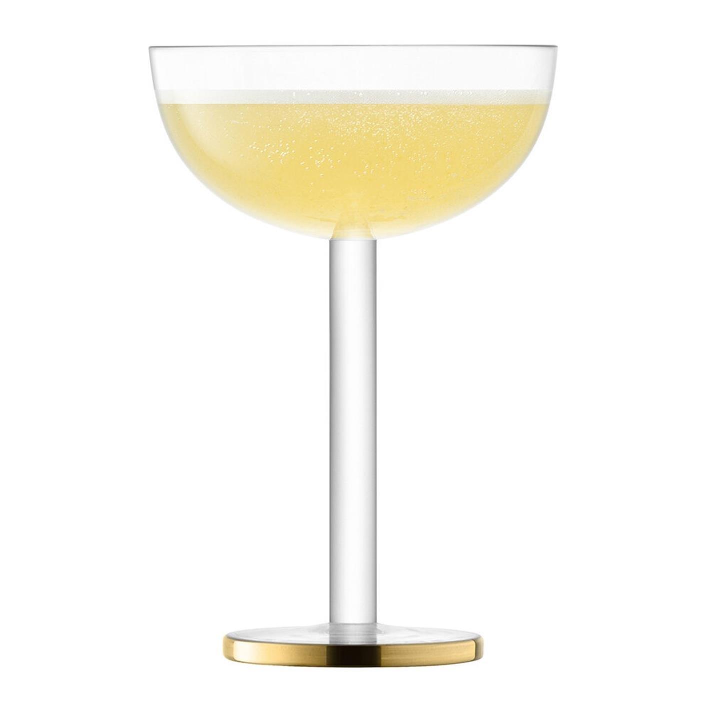 Clear/Gold - LSA - Luca Champagne Coupe - Set of 2 - 4