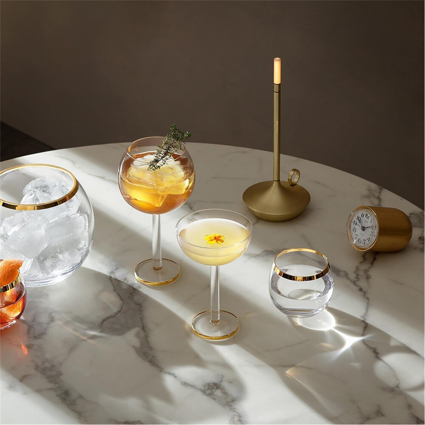 Clear/Gold - LSA - Luca Champagne Coupe - Set of 2 - 8