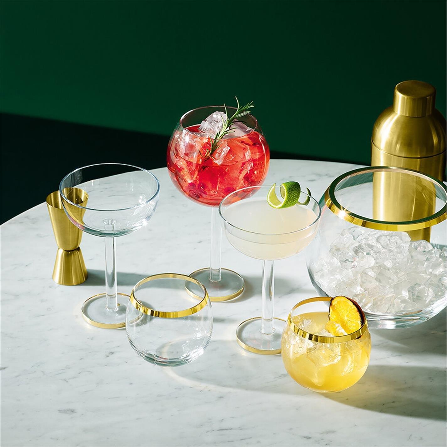 Clear/Gold - LSA - Luca Champagne Coupe - Set of 2 - 9