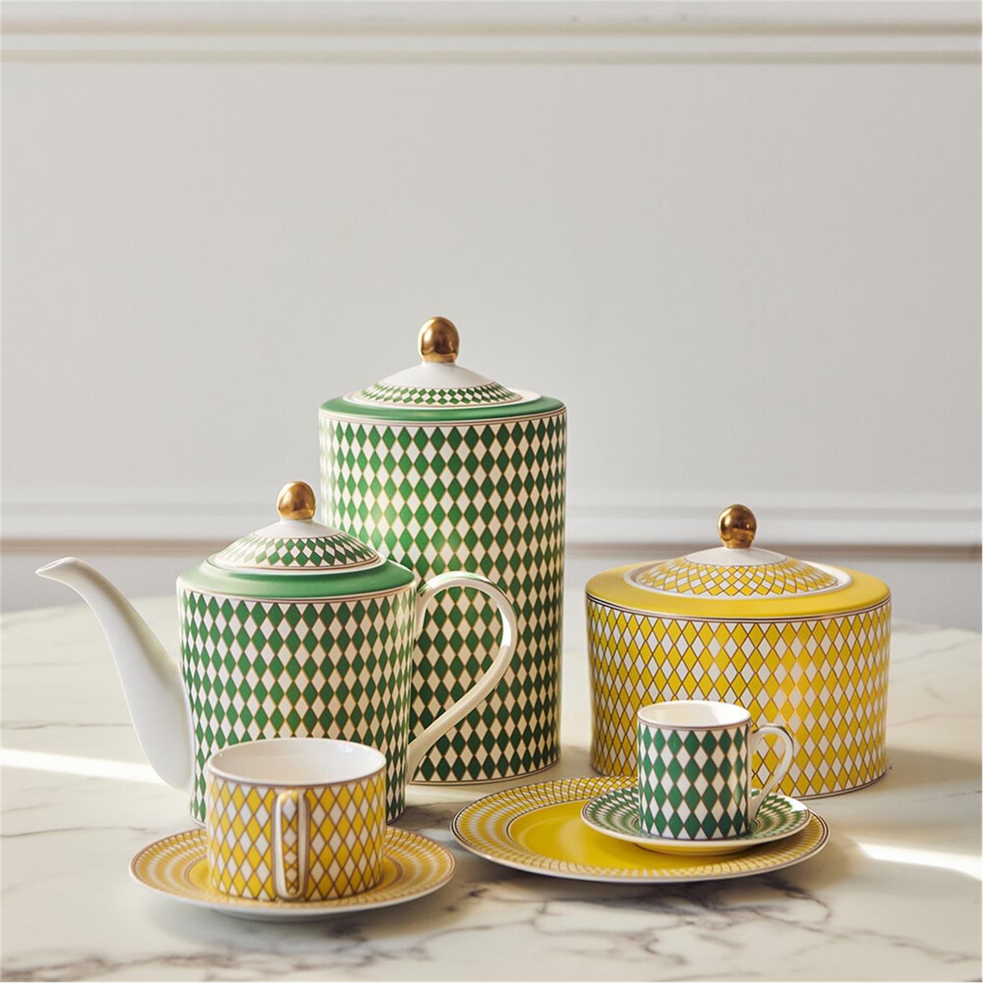 Gold/Yellow - Pols Potten - PolsPotten Low Chess Jar - 7