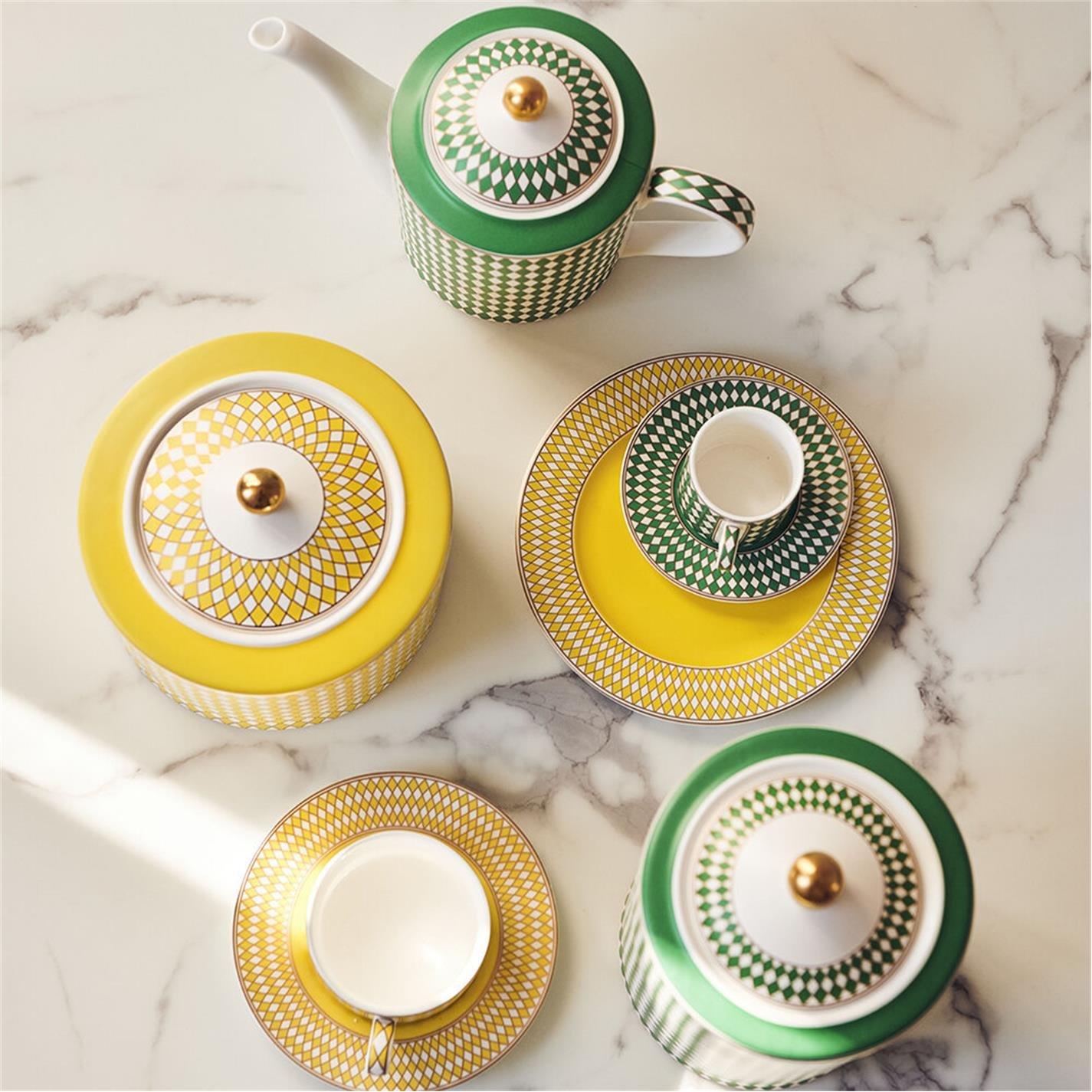 Gold/Yellow - Pols Potten - PolsPotten Low Chess Jar - 8