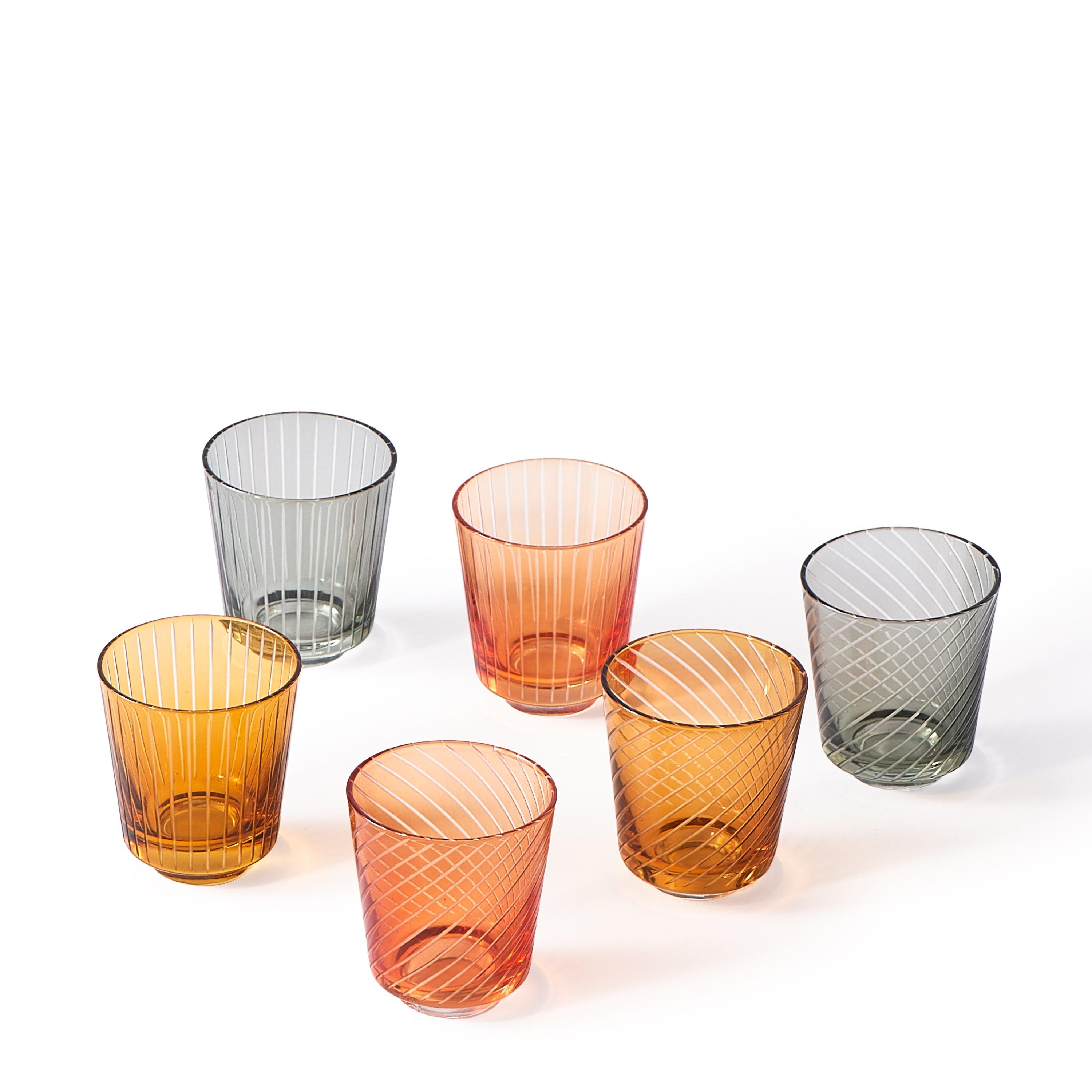 Pols Potten  Polspotten Library Tumblers  Of 6 - Orange  of 6