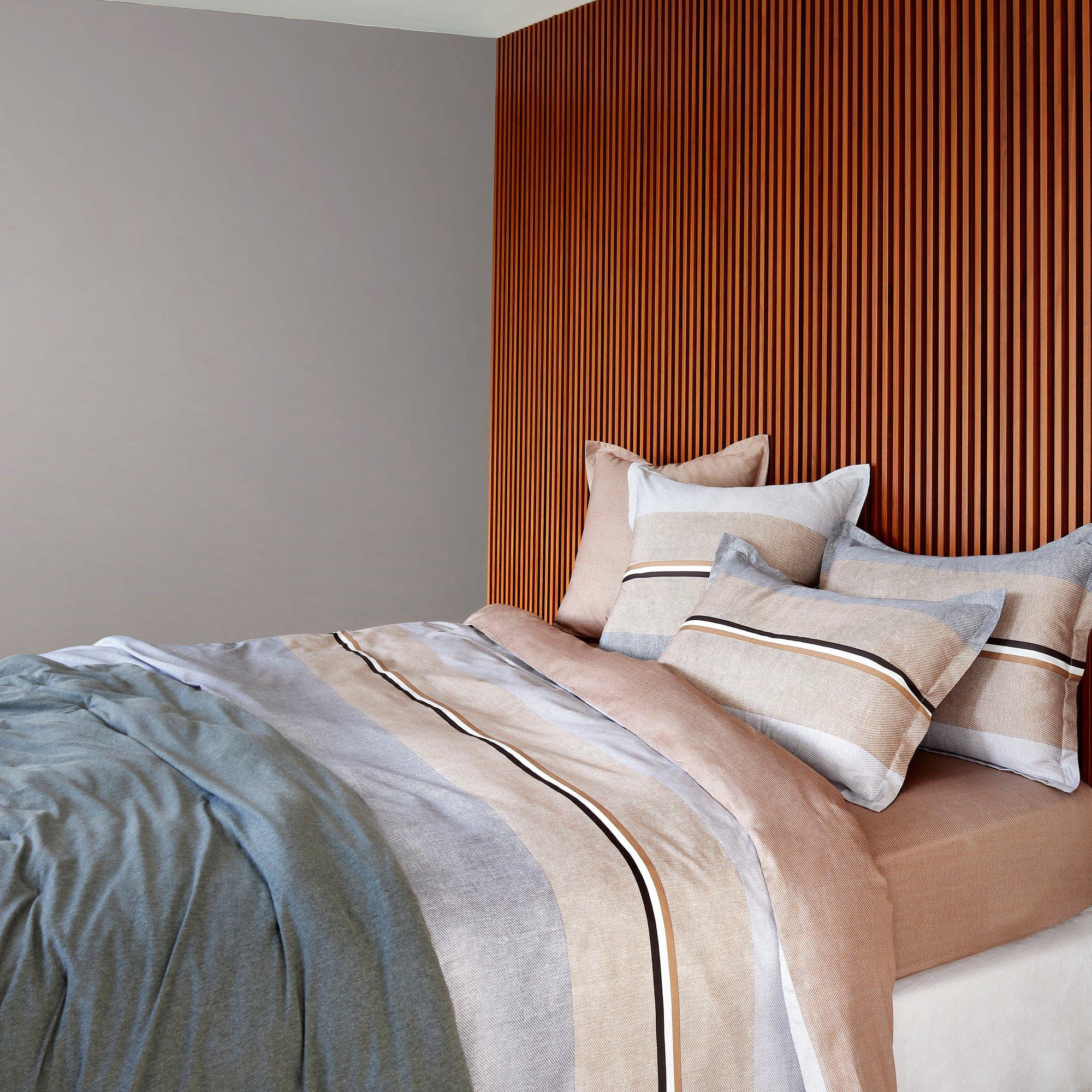 Multicoloured - Boss Home - Boss Iconic Stripe Oxford Pillowcase - 1