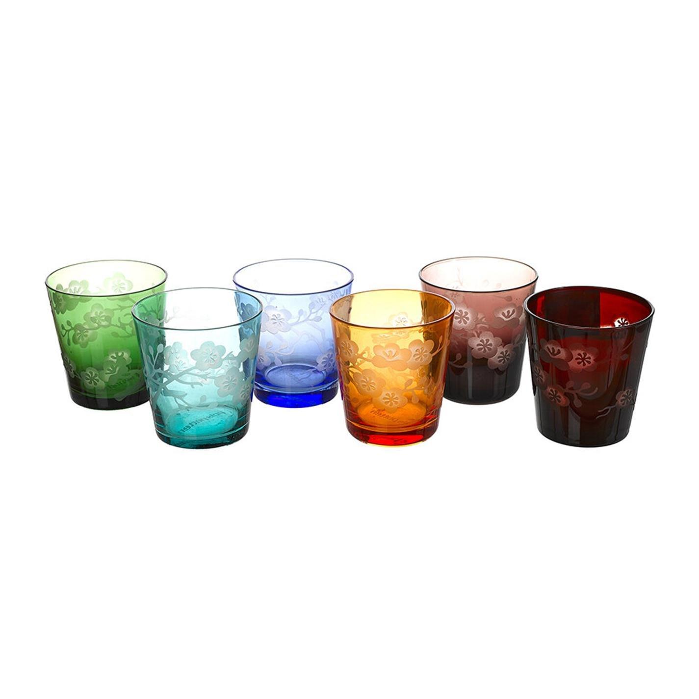 Multicoloured - Pols Potten - PolsPotten Glass Blossom Sandblasted Tumblers