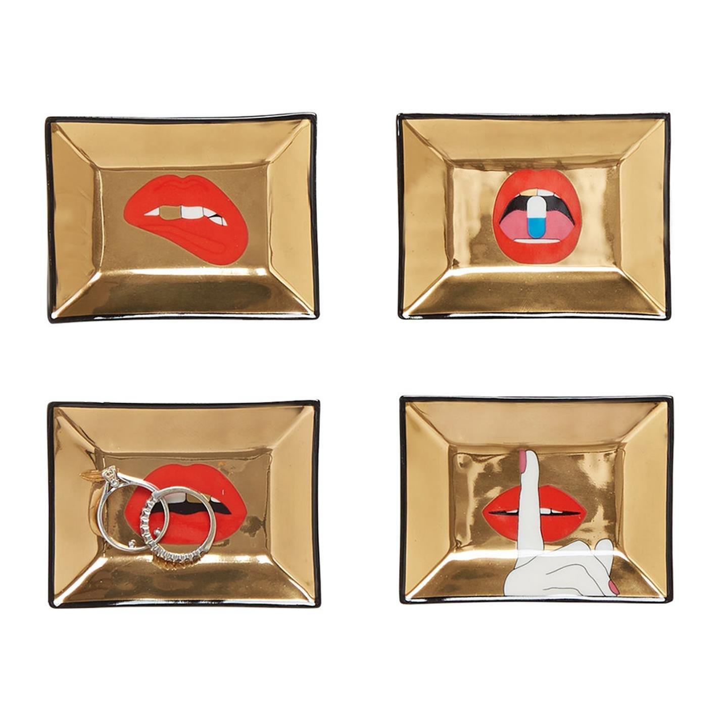 Gold - Jonathan Adler - JonathanAdler Full Dose Petite Trays - Set of 4 - 1