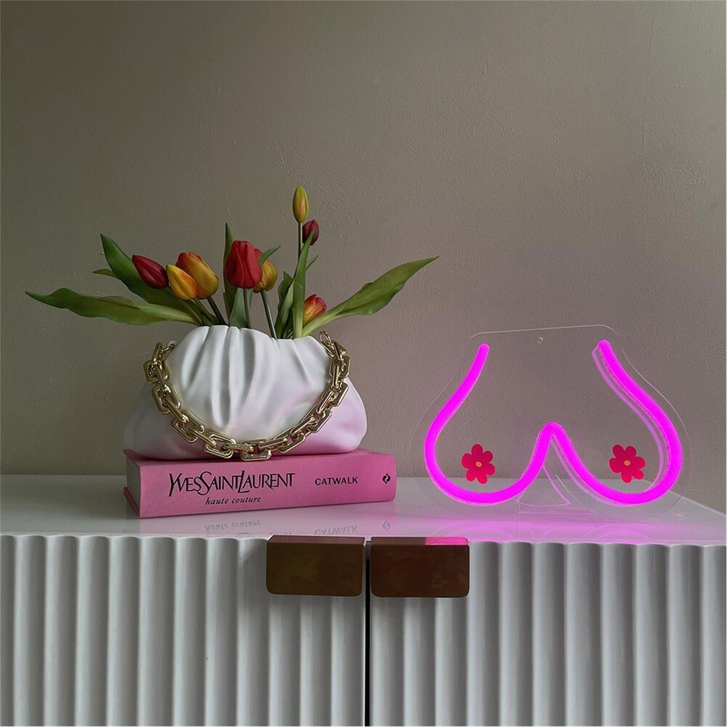 Pink - Bag and Bones - BagandBones Flower Power Neon Artwork - 2