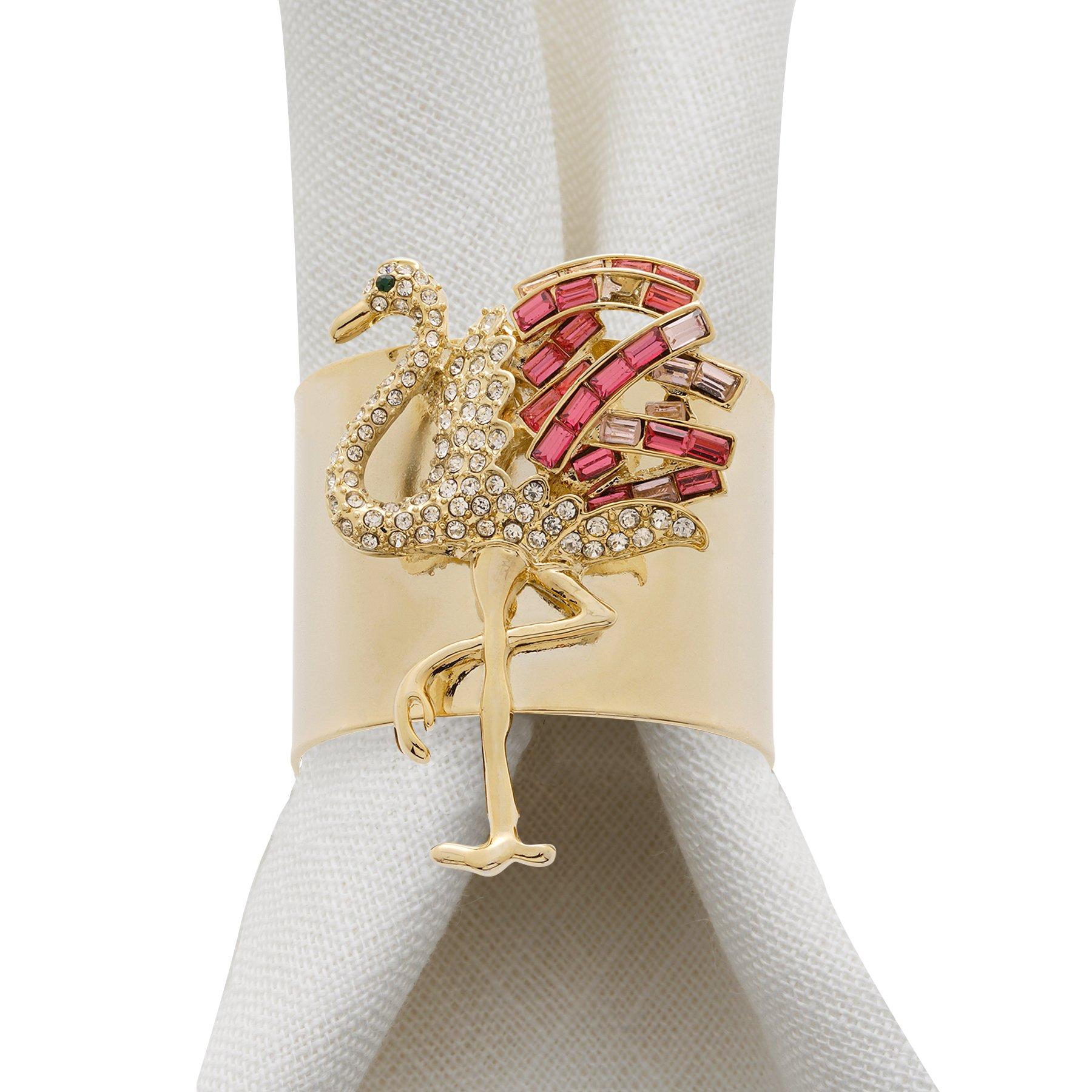 Gold - Joanna Buchanan - Flamingo Napkin Ring - Set of 2 - 3