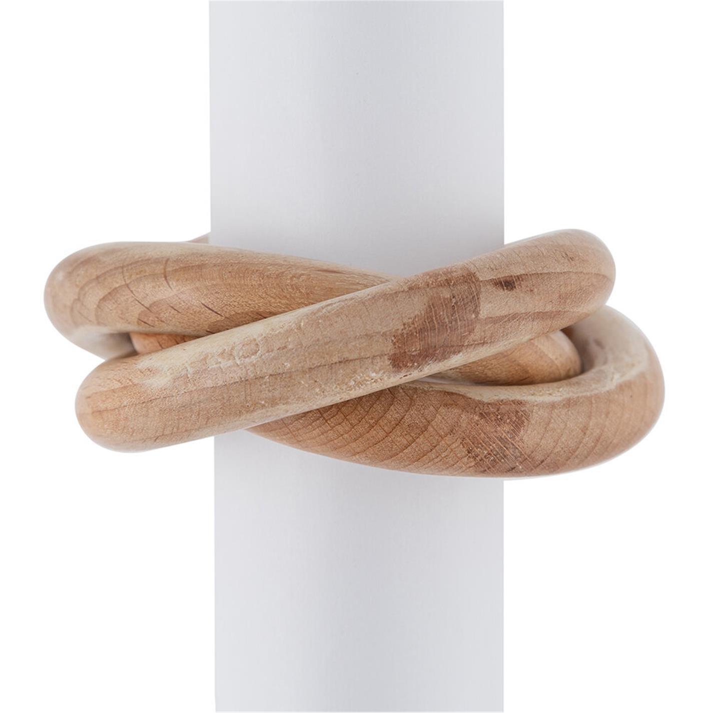 Beige - Retreat - Entwined Wooden Hoop Napkin Rings - Set of 4 - 4
